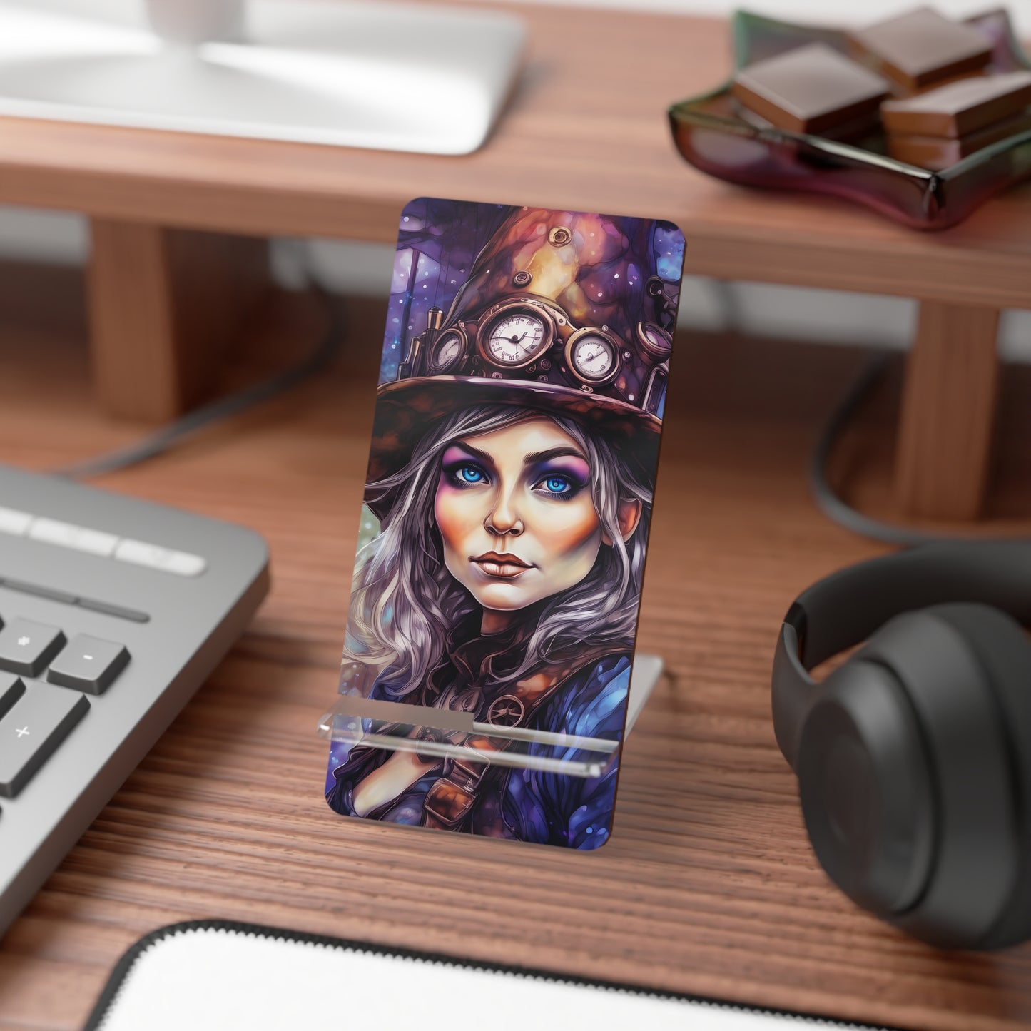 Prismveil Gnomes – Sylvaen, The Twilight Alchemist Mobile Phone Stand