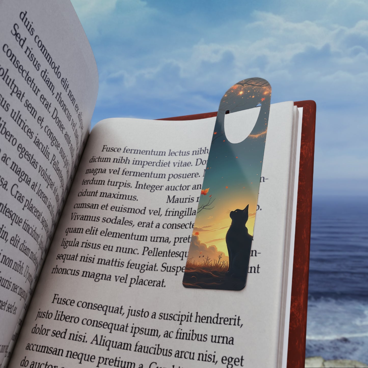 Autumn Cat Dreams – Celestial Spiral Bookmark