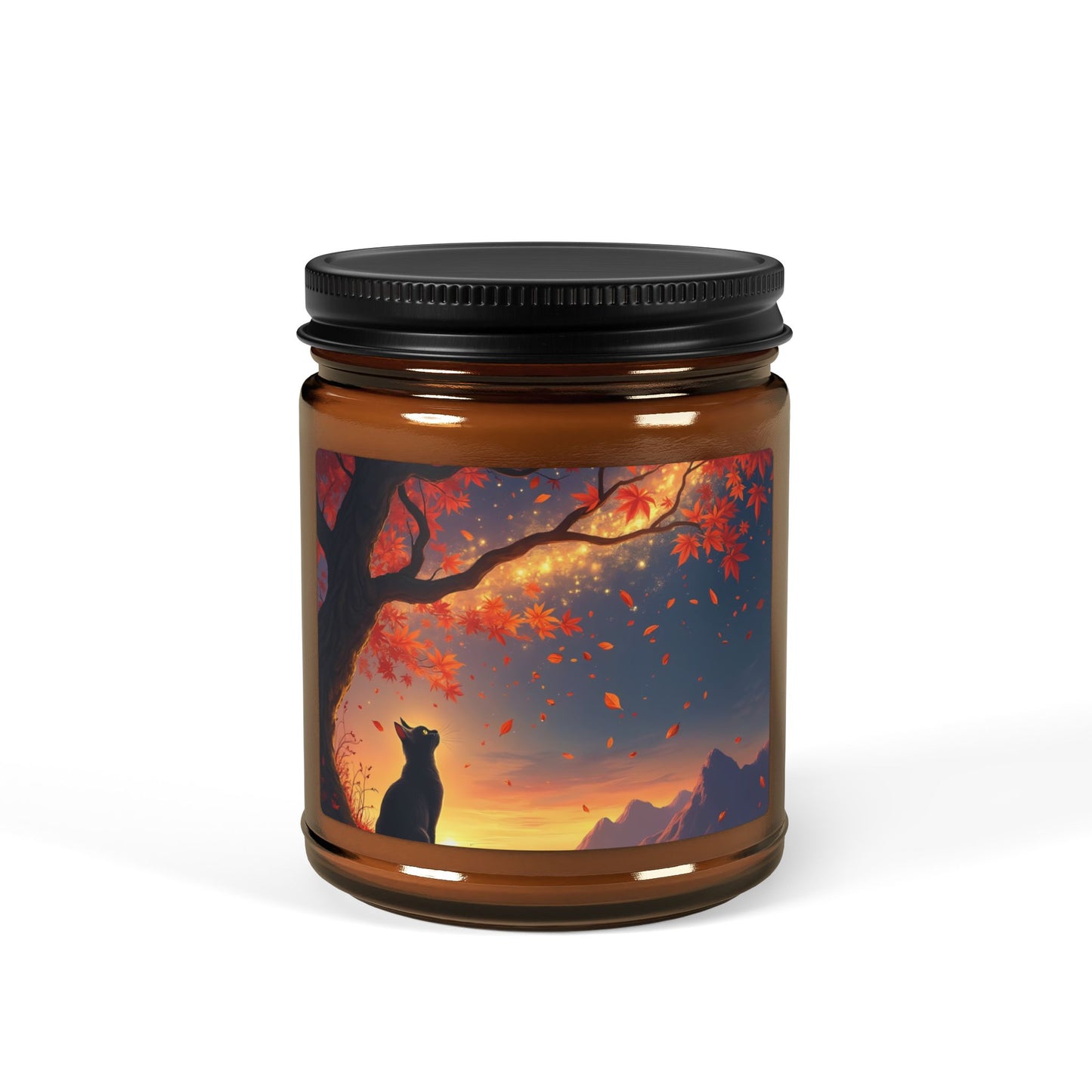 Autumn Cat Dreams – Starlit Guardian Candle (4oz and 9oz)
