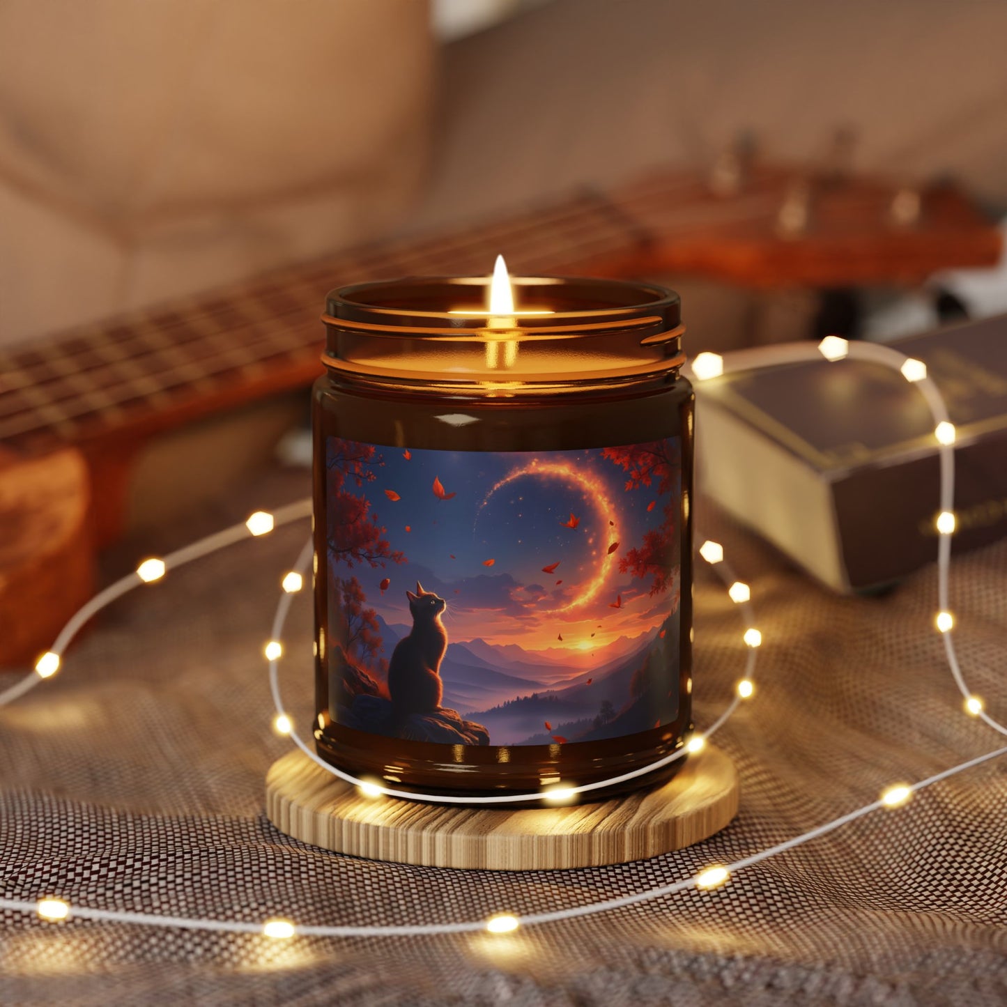 Autumn Cat Dreams – Moonlit Whispers Candle (4oz and 9oz)
