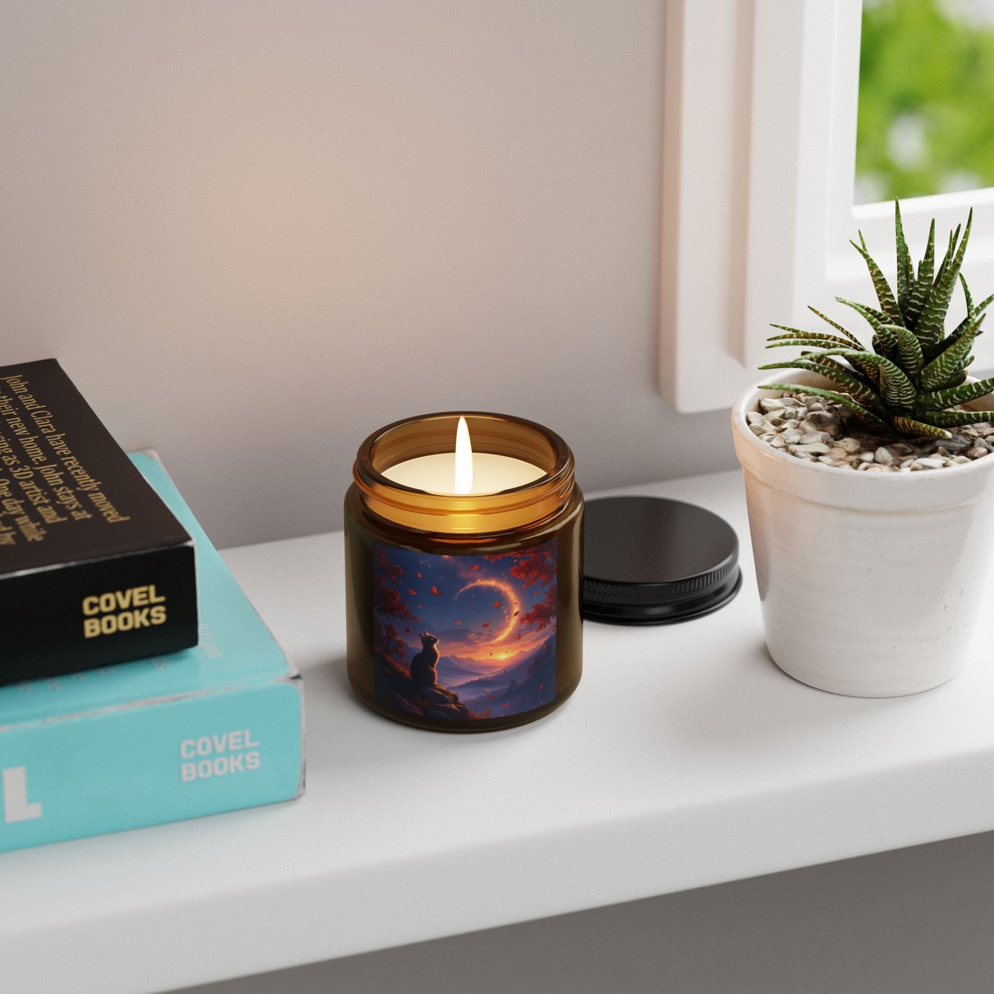 Autumn Cat Dreams – Moonlit Whispers Candle (4oz and 9oz)