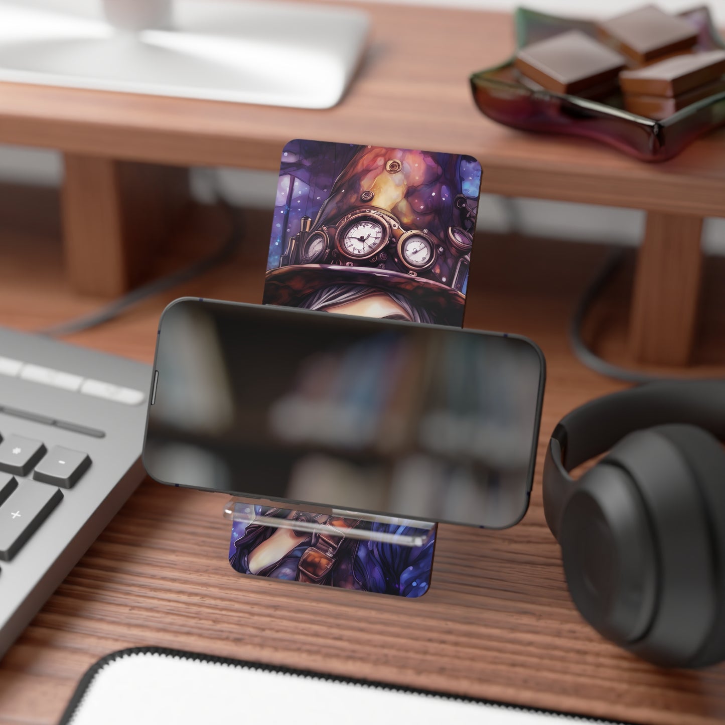 Prismveil Gnomes – Sylvaen, The Twilight Alchemist Mobile Phone Stand