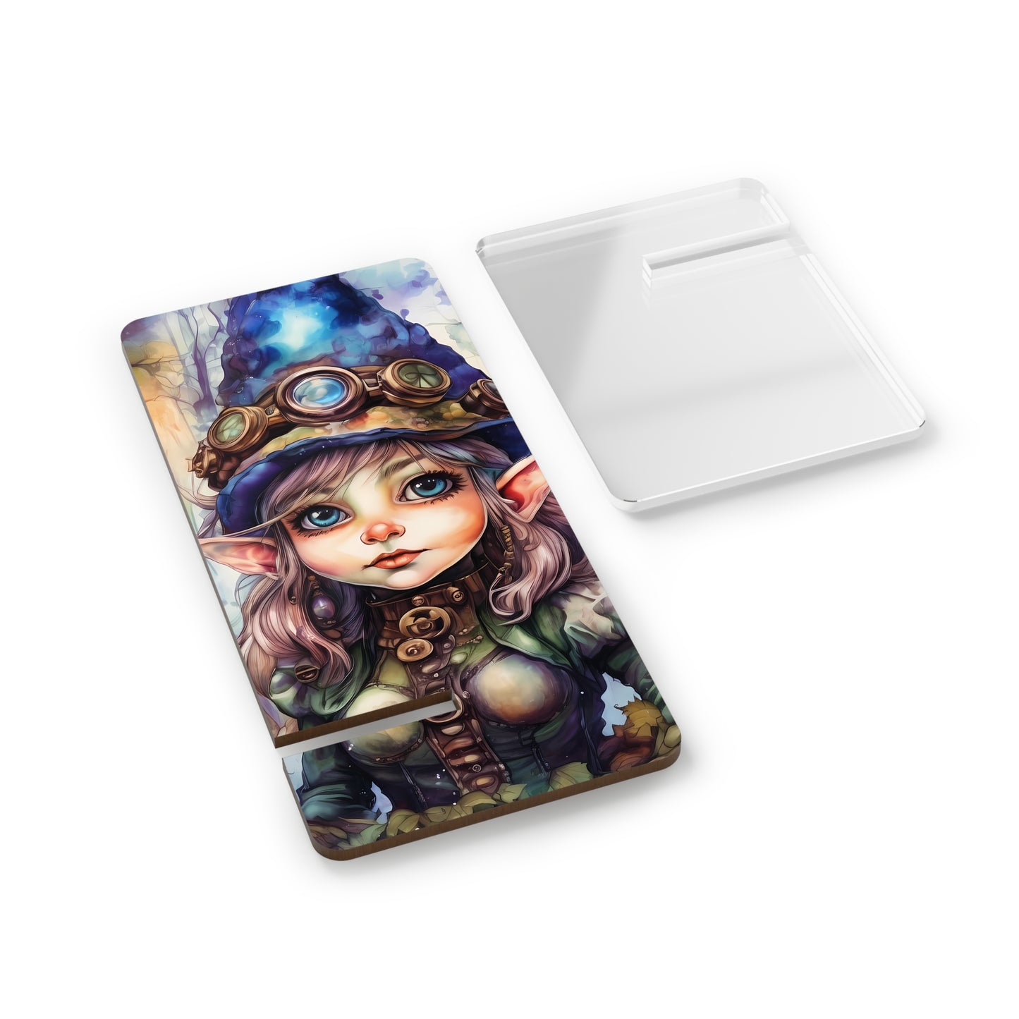 Prismveil Gnomes – Elowen, The Crystalbloom Seer Mobile Phone Stand