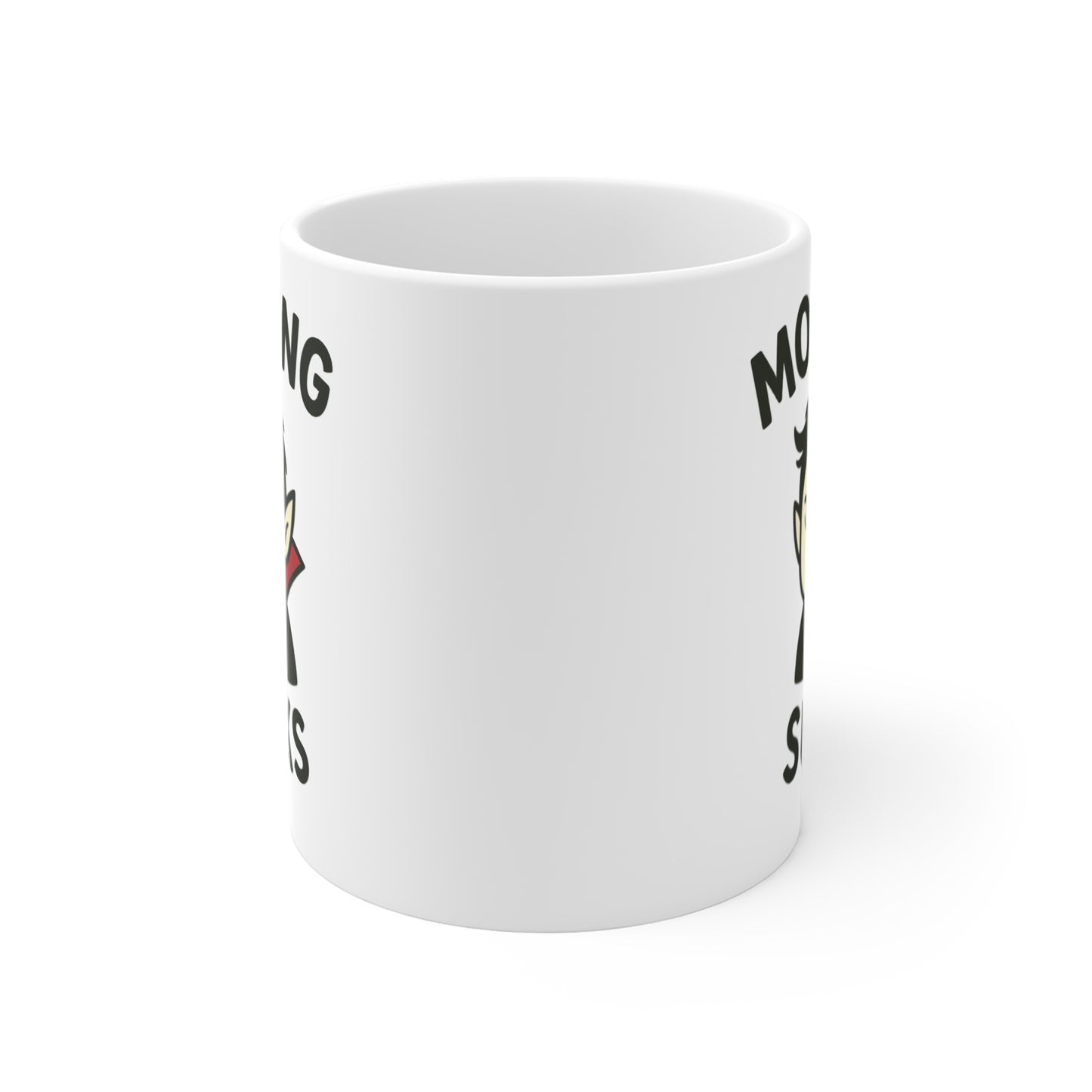Morning Sucks Mug, Funny Coffee Cup, Halloween Decor, Gift for Night Owls, Novelty Drinkware, Vampire Theme