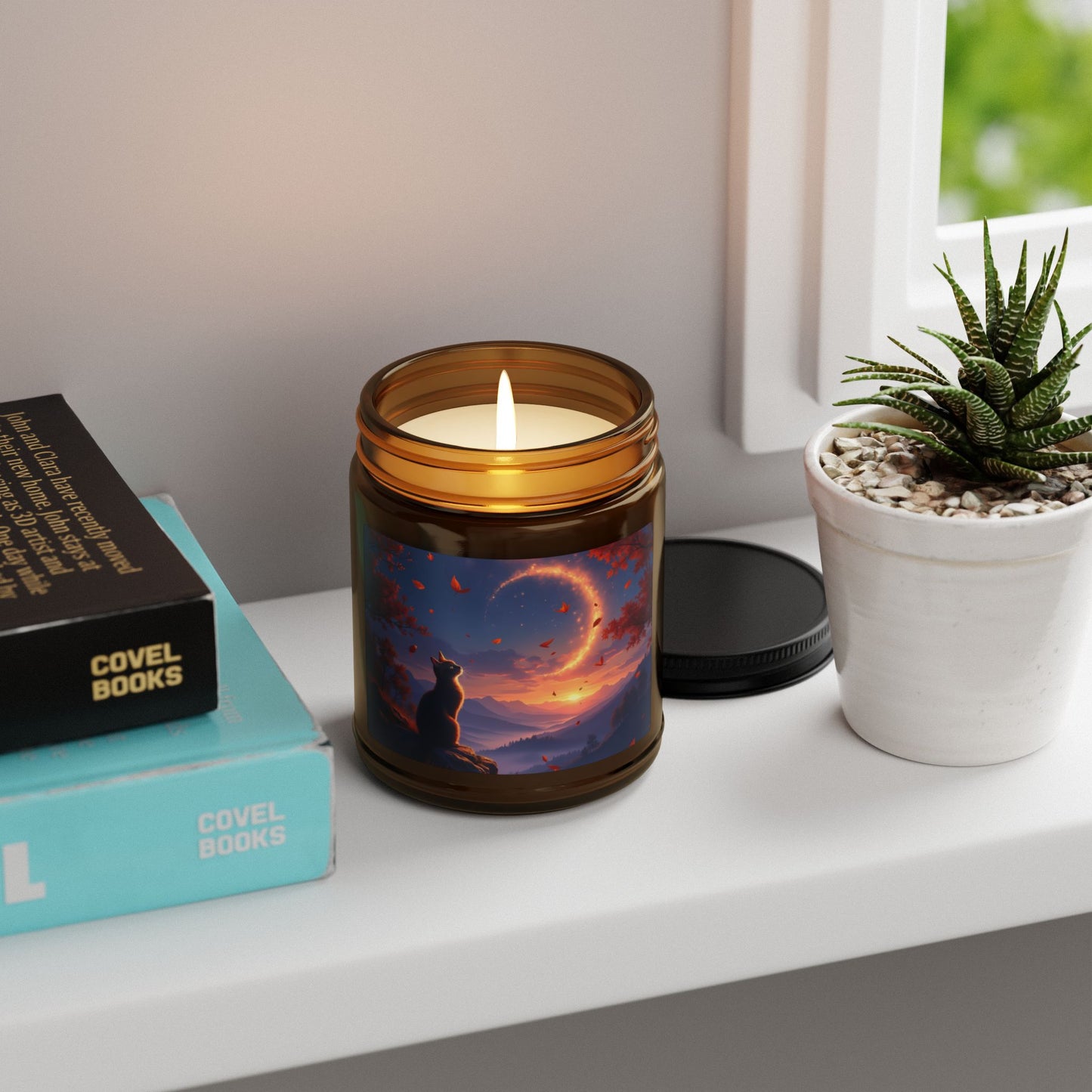 Autumn Cat Dreams – Moonlit Whispers Candle (4oz and 9oz)