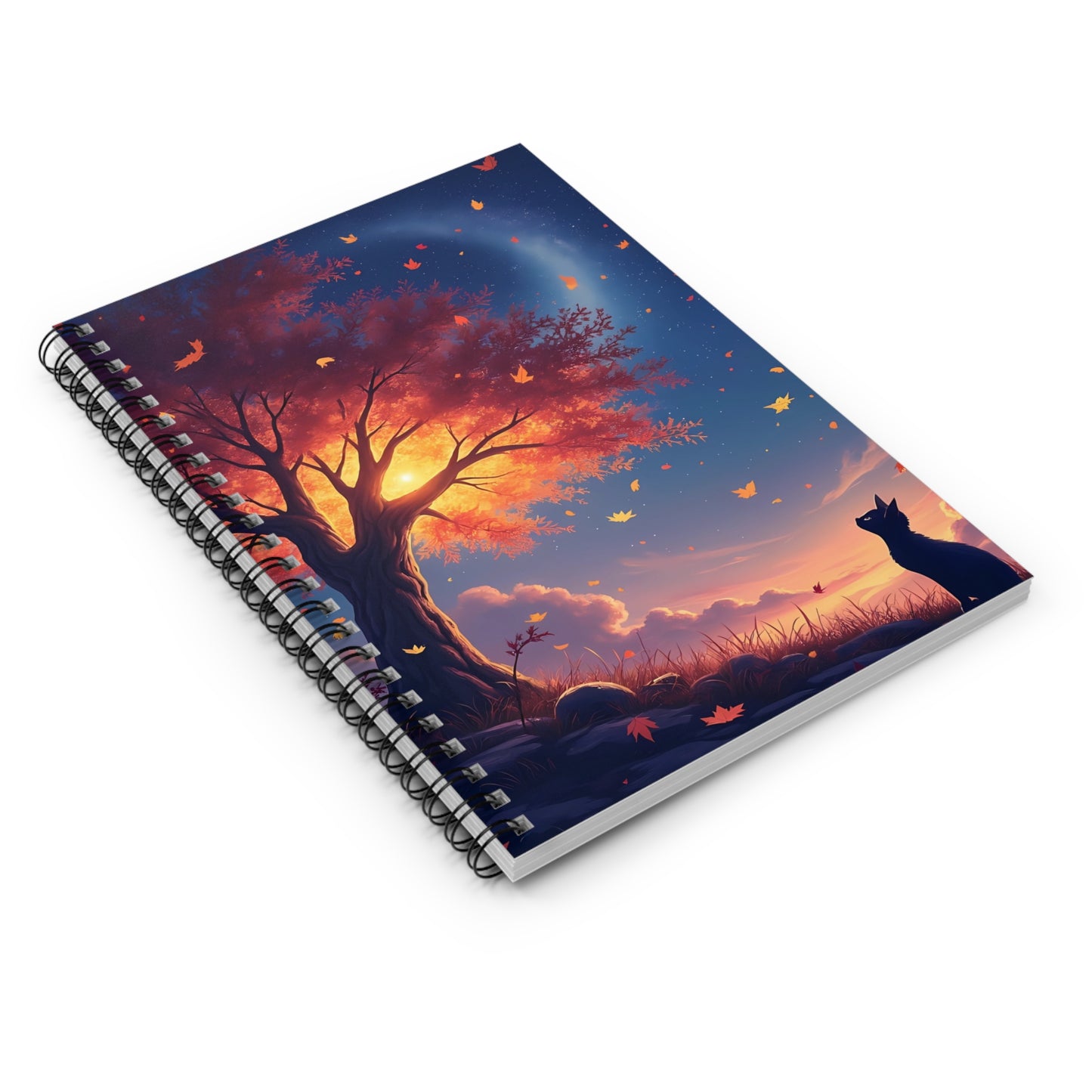 Autumn Cat Dreams – Golden Horizon Spiral Journal