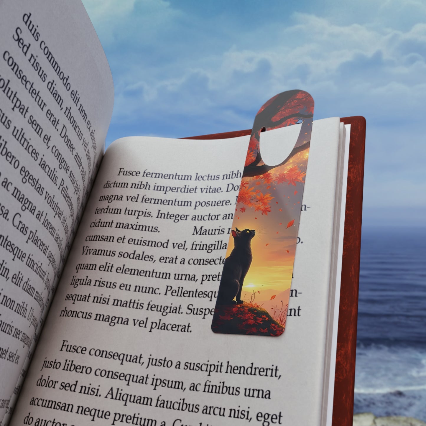 Autumn Cat Dreams – Starlit Guardian Bookmark