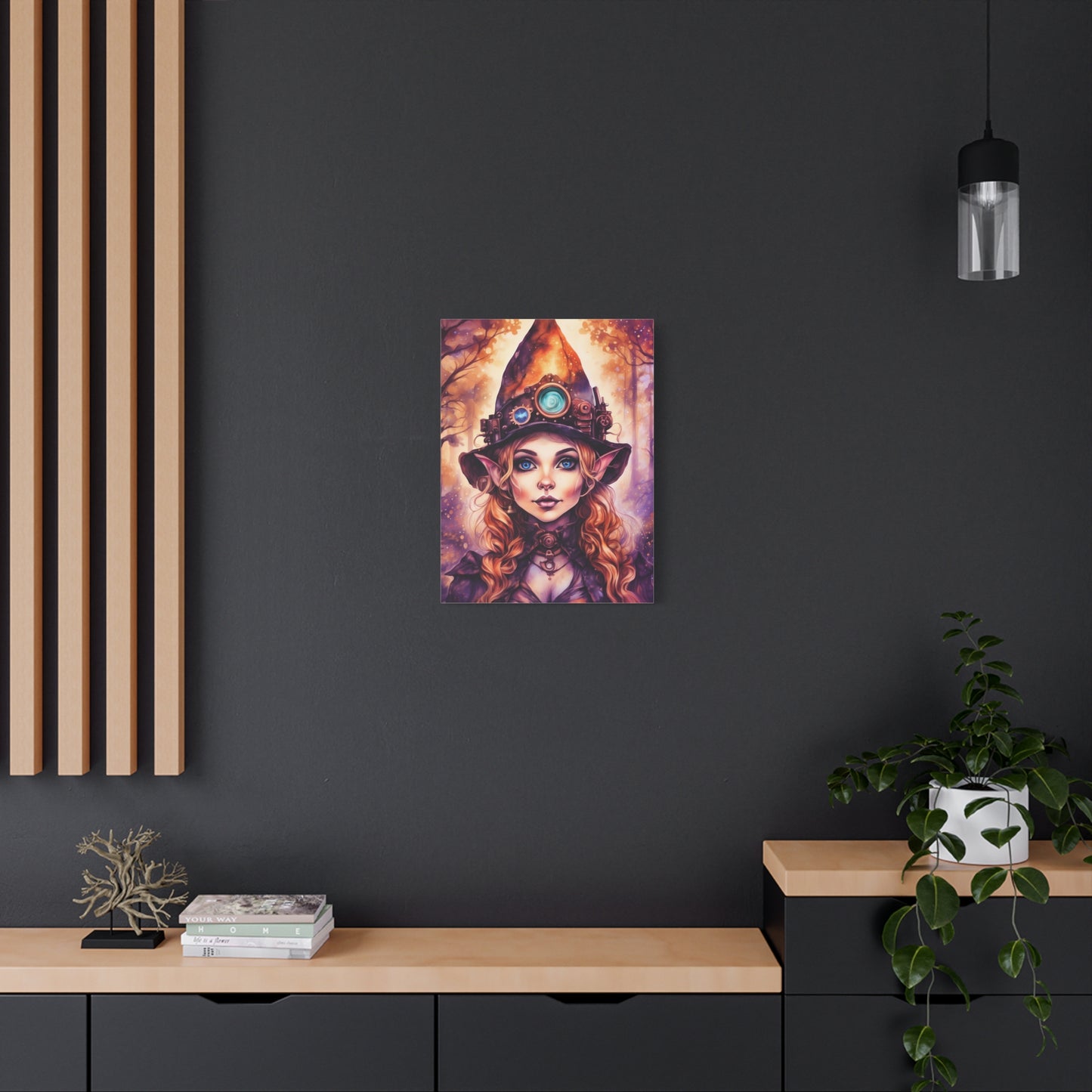 Prismveil Gnomes – Vaelith, The Prismwood Oracle Canvas Print (12x16, 16x20, 18x24)