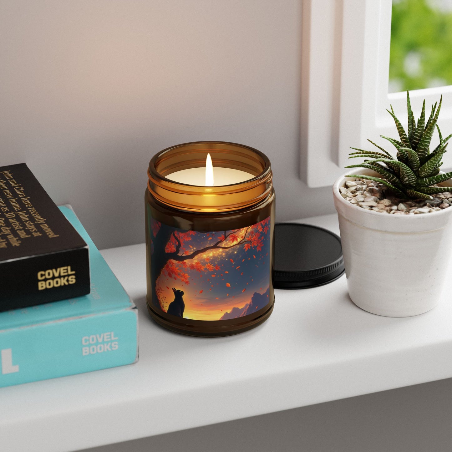Autumn Cat Dreams – Starlit Guardian Candle (4oz and 9oz)