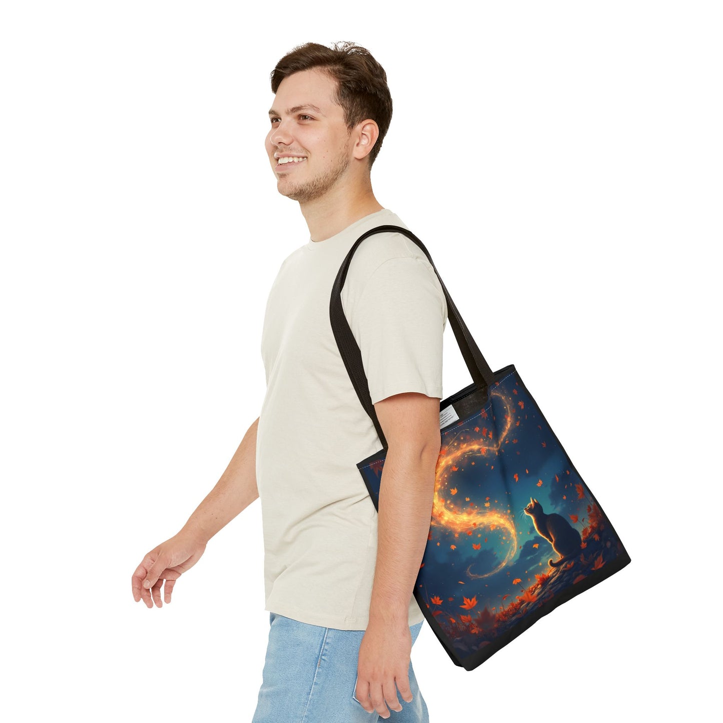 Autumn Cat Dreams – Spirit of the Season Tote Bag (16x16)