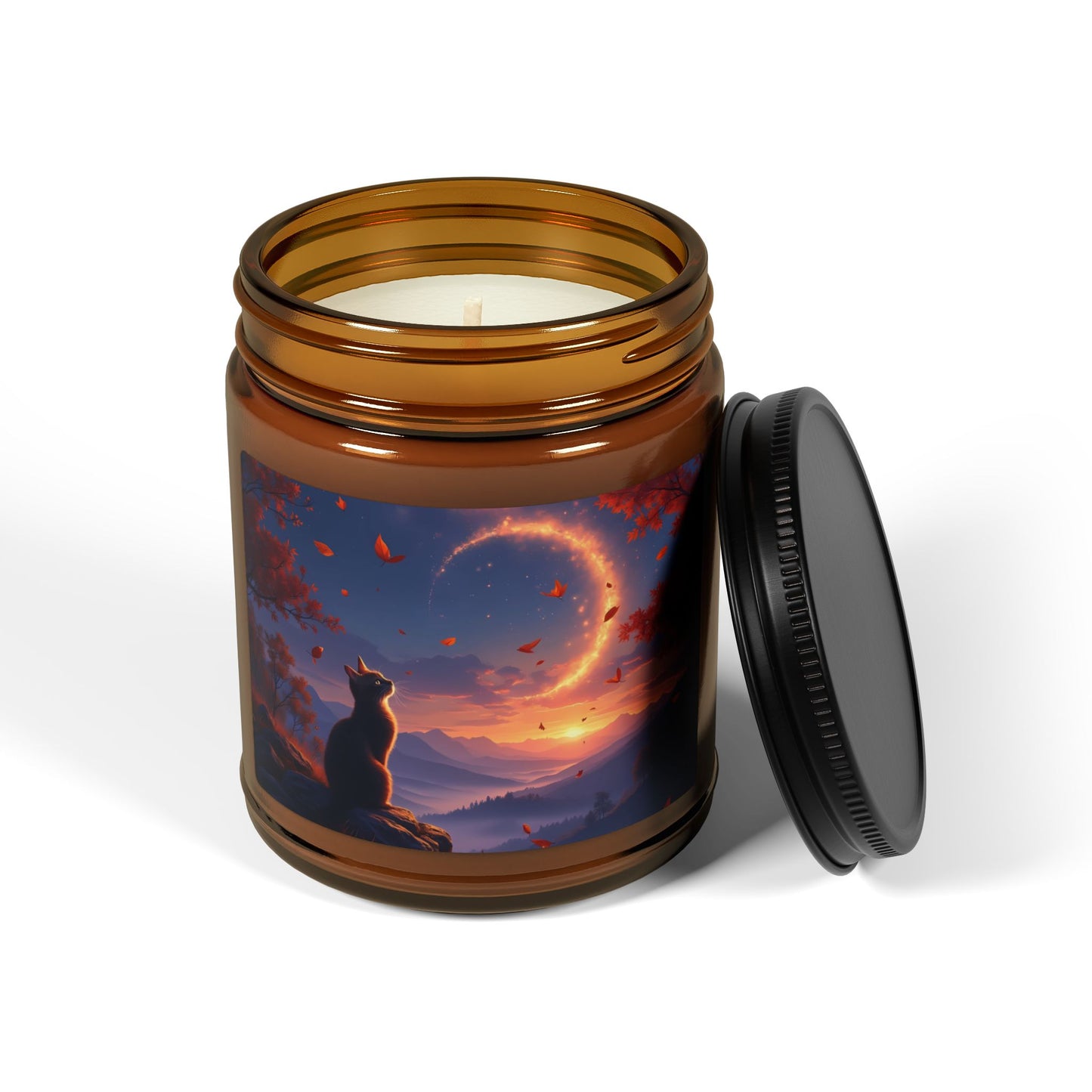 Autumn Cat Dreams – Moonlit Whispers Candle (4oz and 9oz)