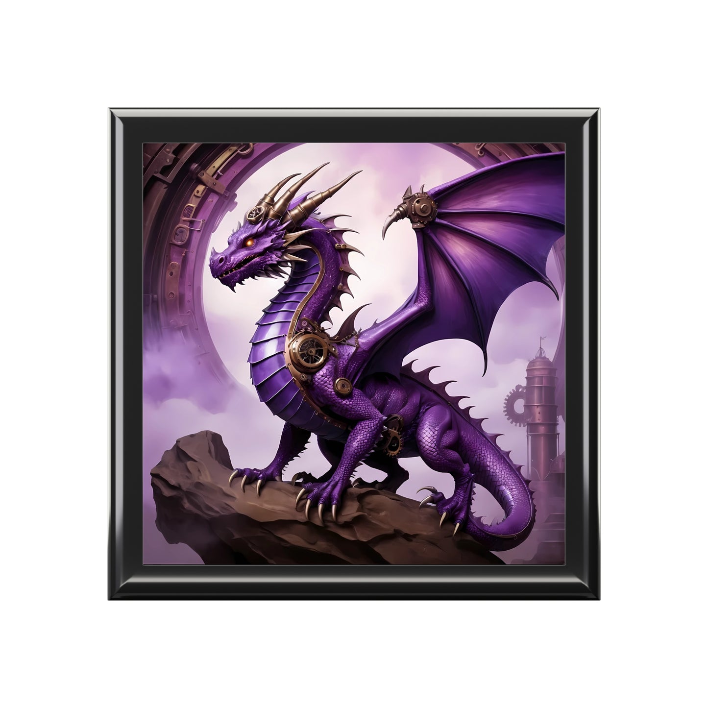 Whispers of the Veilspire – Nyxara Tote Bag (16x16)