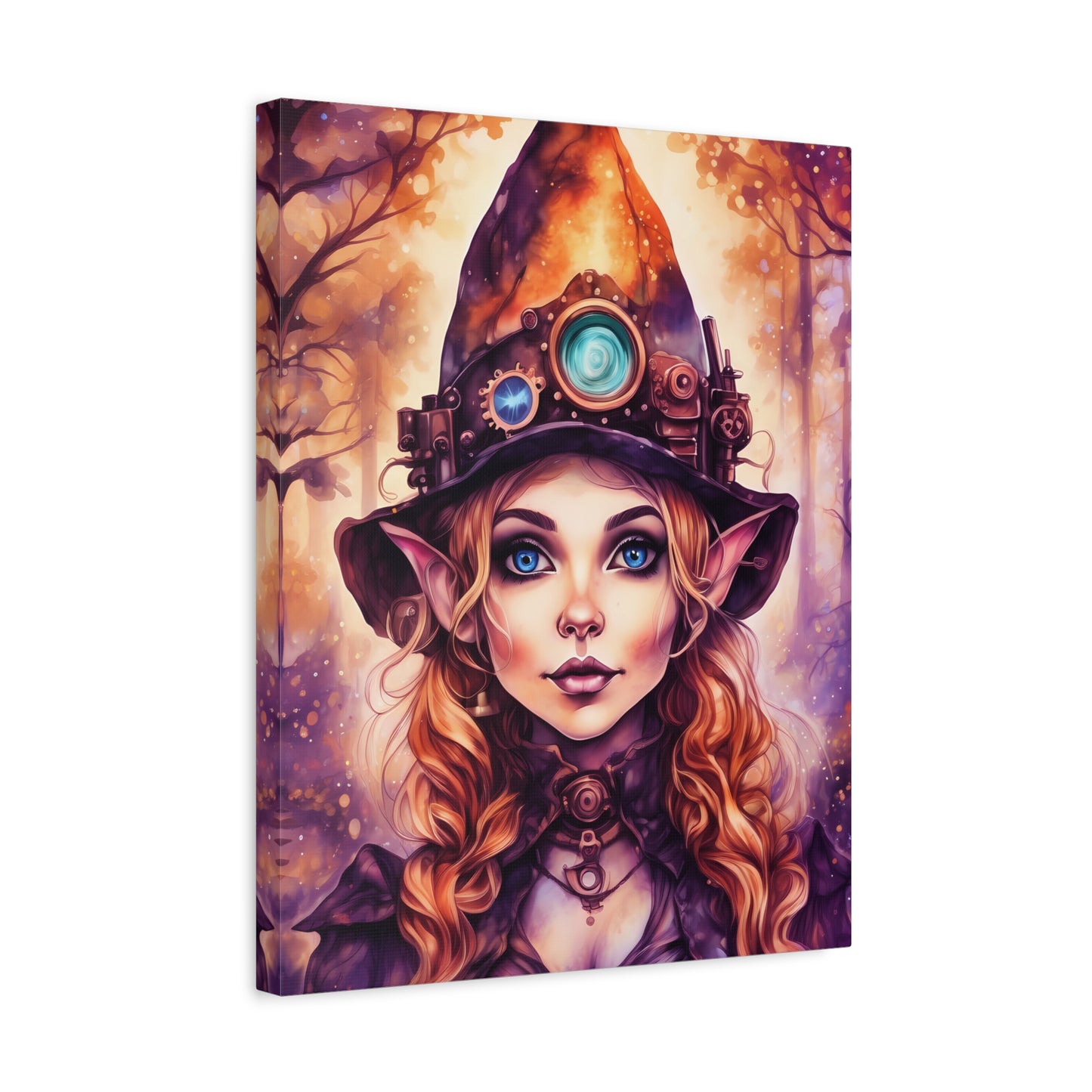 Prismveil Gnomes – Vaelith, The Prismwood Oracle Canvas Print (12x16, 16x20, 18x24)