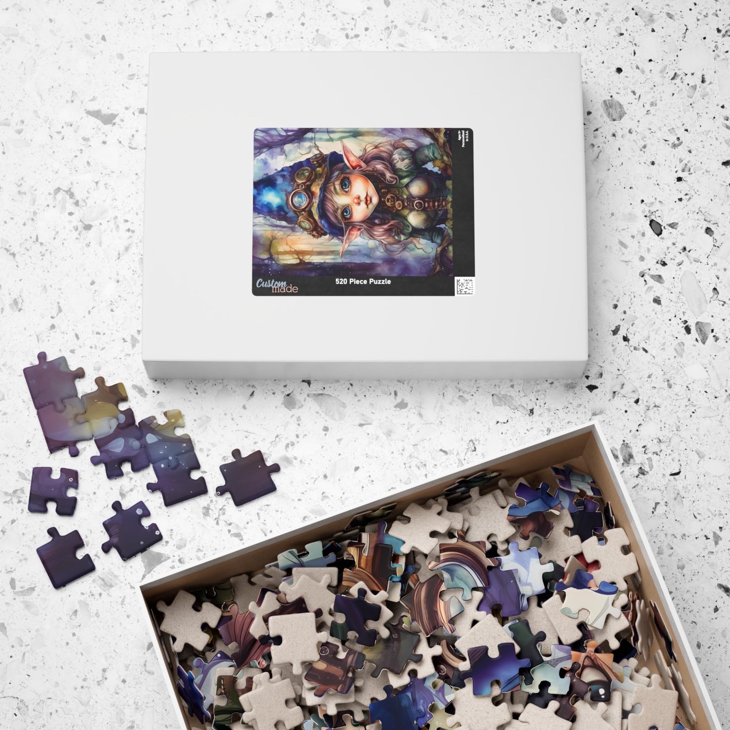 Prismveil Gnomes – Elowen, The Crystalbloom Seer Puzzle (520 or 1014 Pieces)