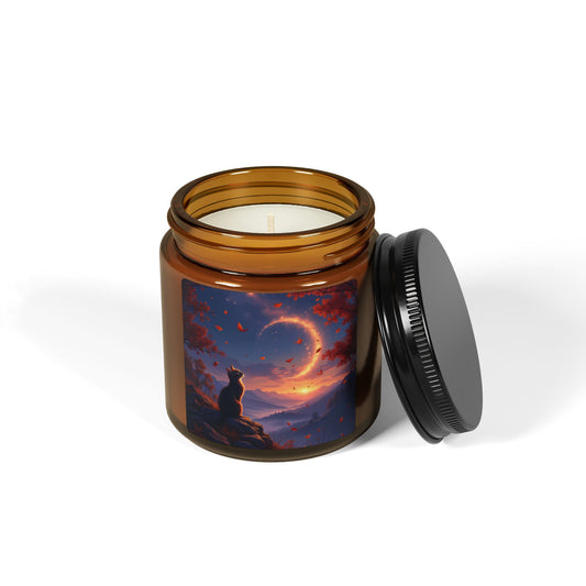 Autumn Cat Dreams – Moonlit Whispers Candle (4oz and 9oz)