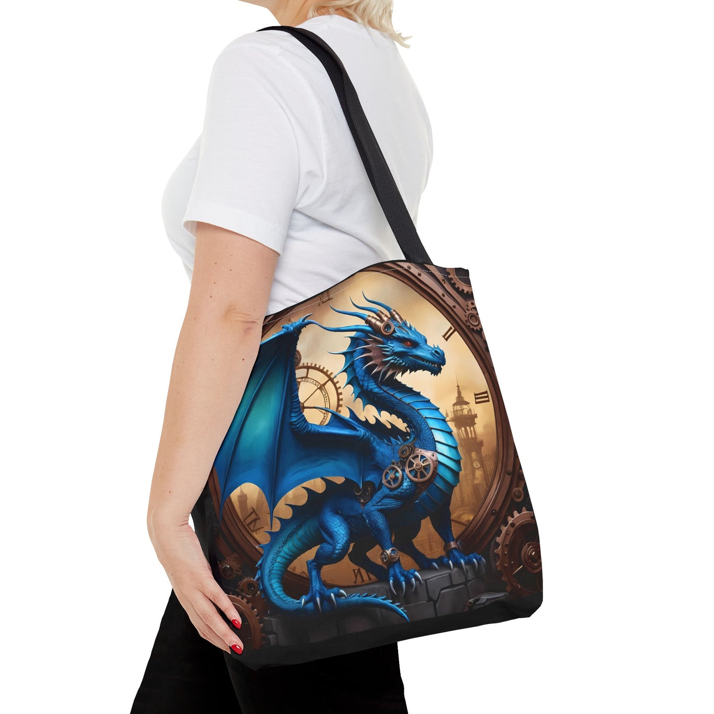 Whispers of the Veilspire – Azura Tote Bag (16x16)