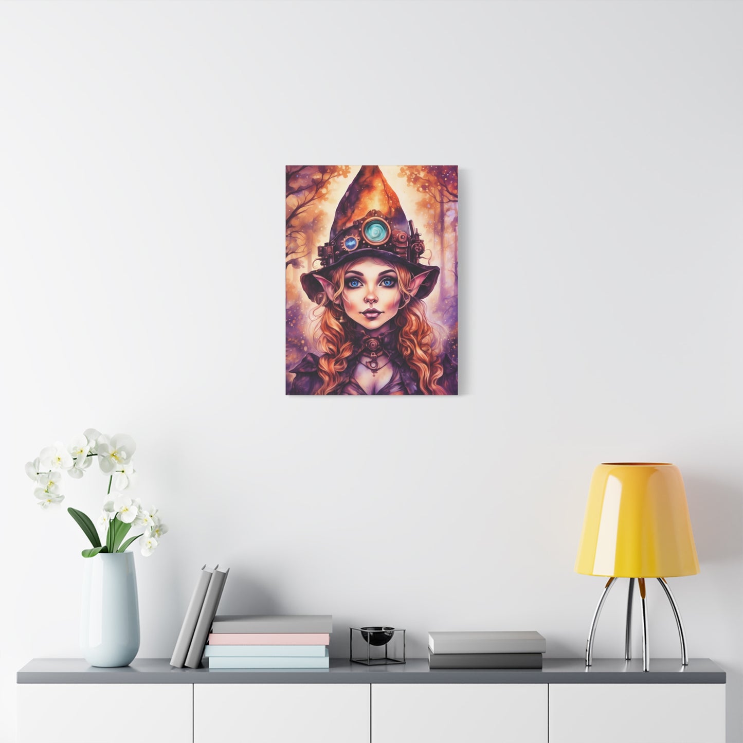 Prismveil Gnomes – Vaelith, The Prismwood Oracle Canvas Print (12x16, 16x20, 18x24)