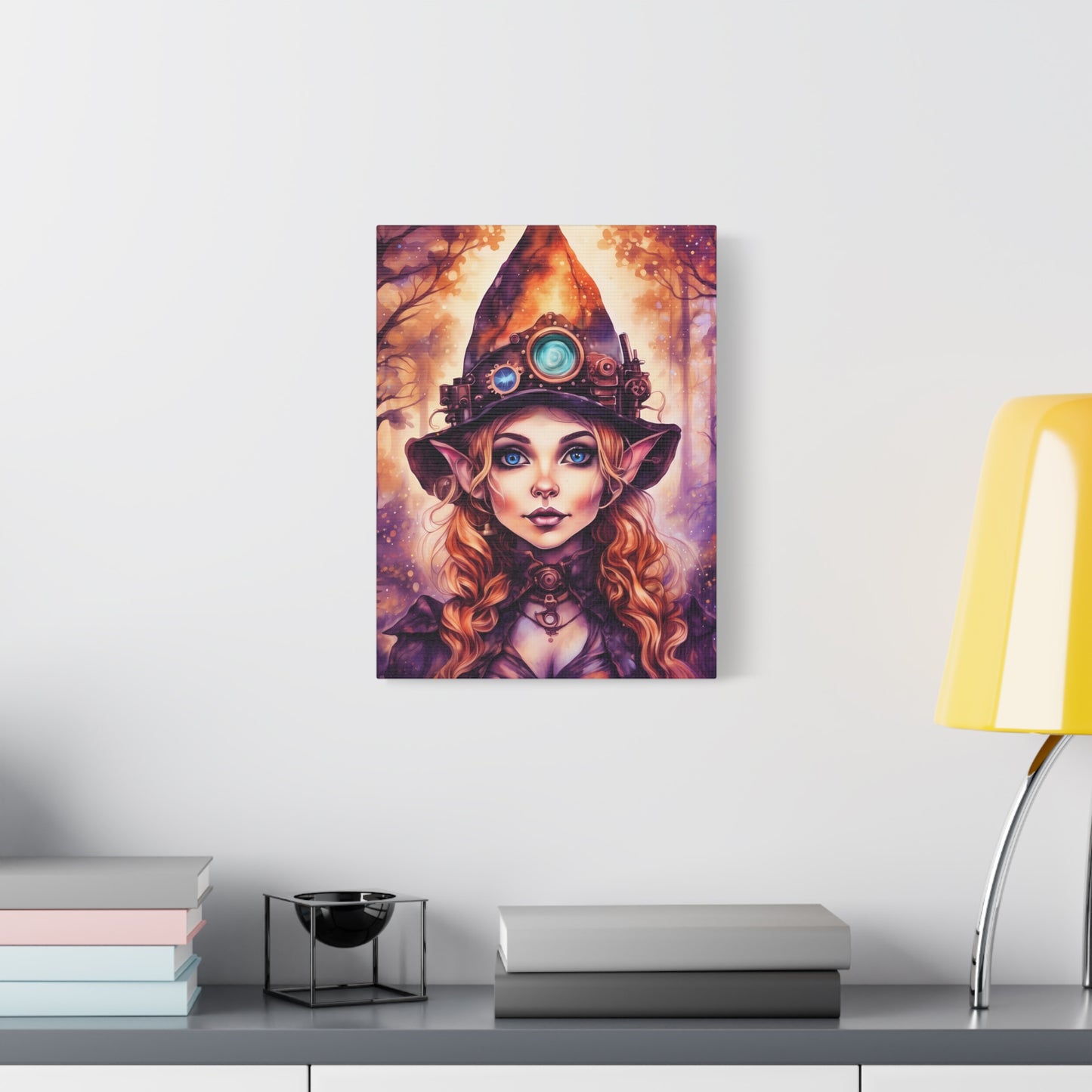 Prismveil Gnomes – Vaelith, The Prismwood Oracle Canvas Print (12x16, 16x20, 18x24)