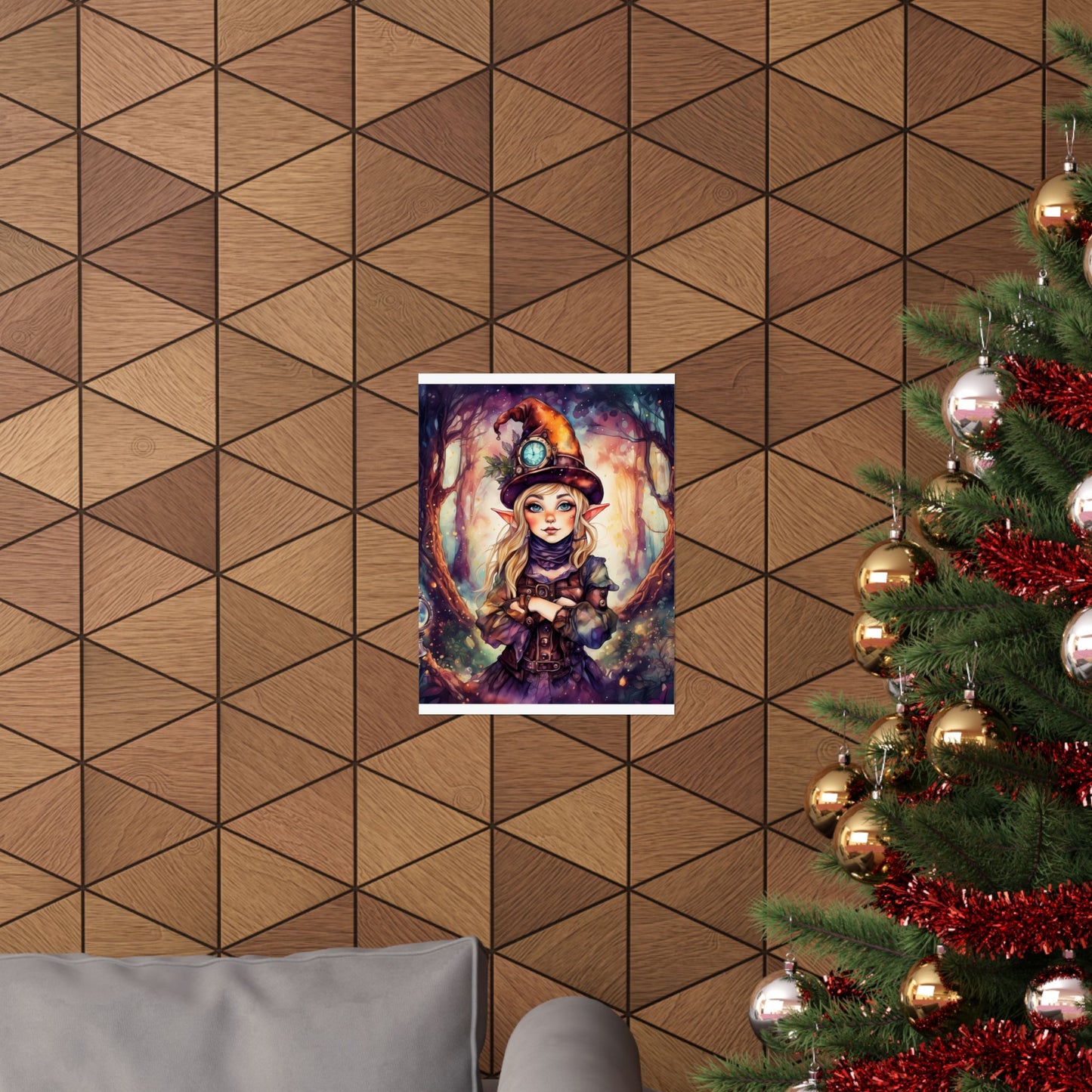 Prismveil Gnomes – Nyxie, Keeper of the Luminous Tapestry Poster (8x10, 12x16, 16x20)