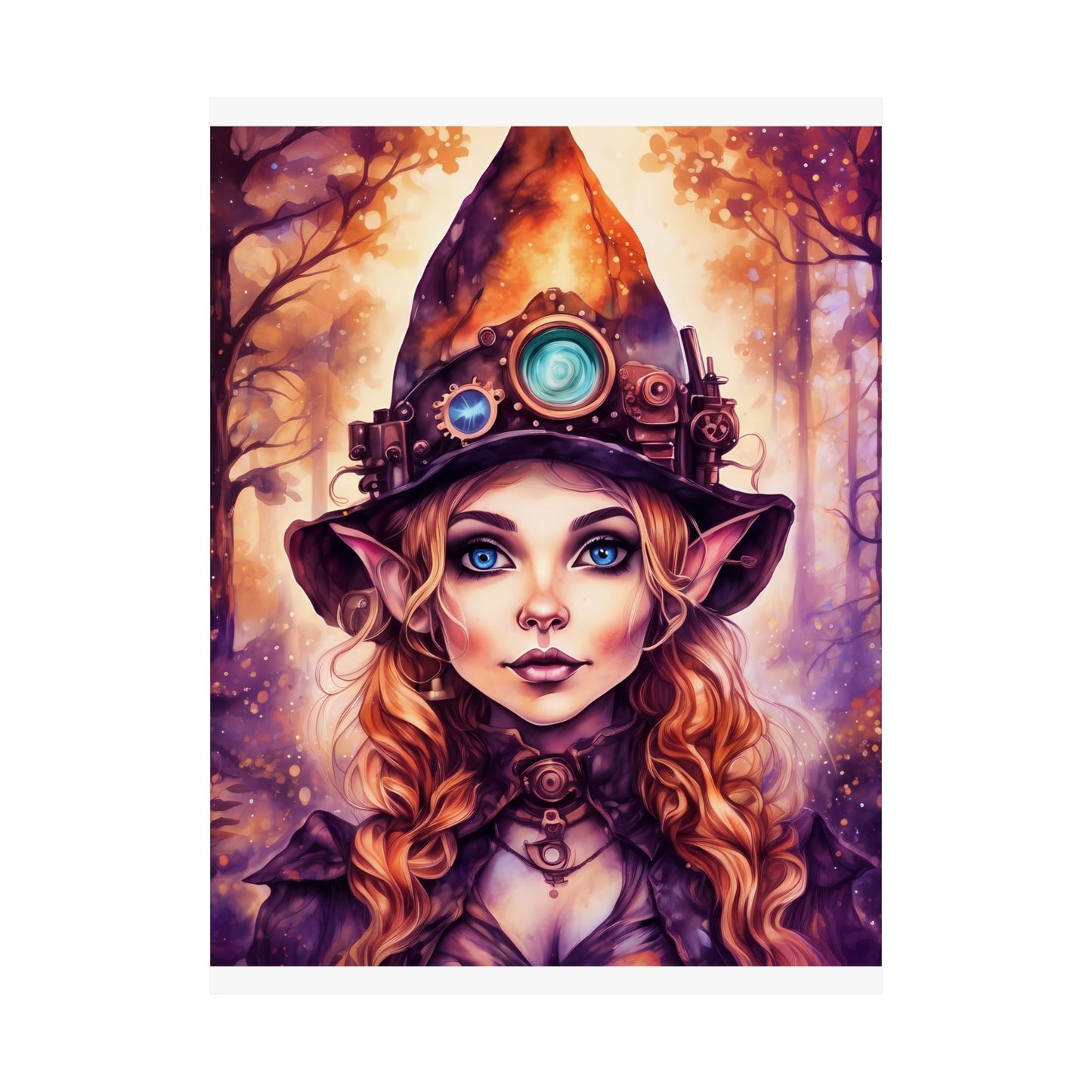 Prismveil Gnomes – Vaelith, The Prismwood Oracle Poster (8x10, 12x16, 16x20)