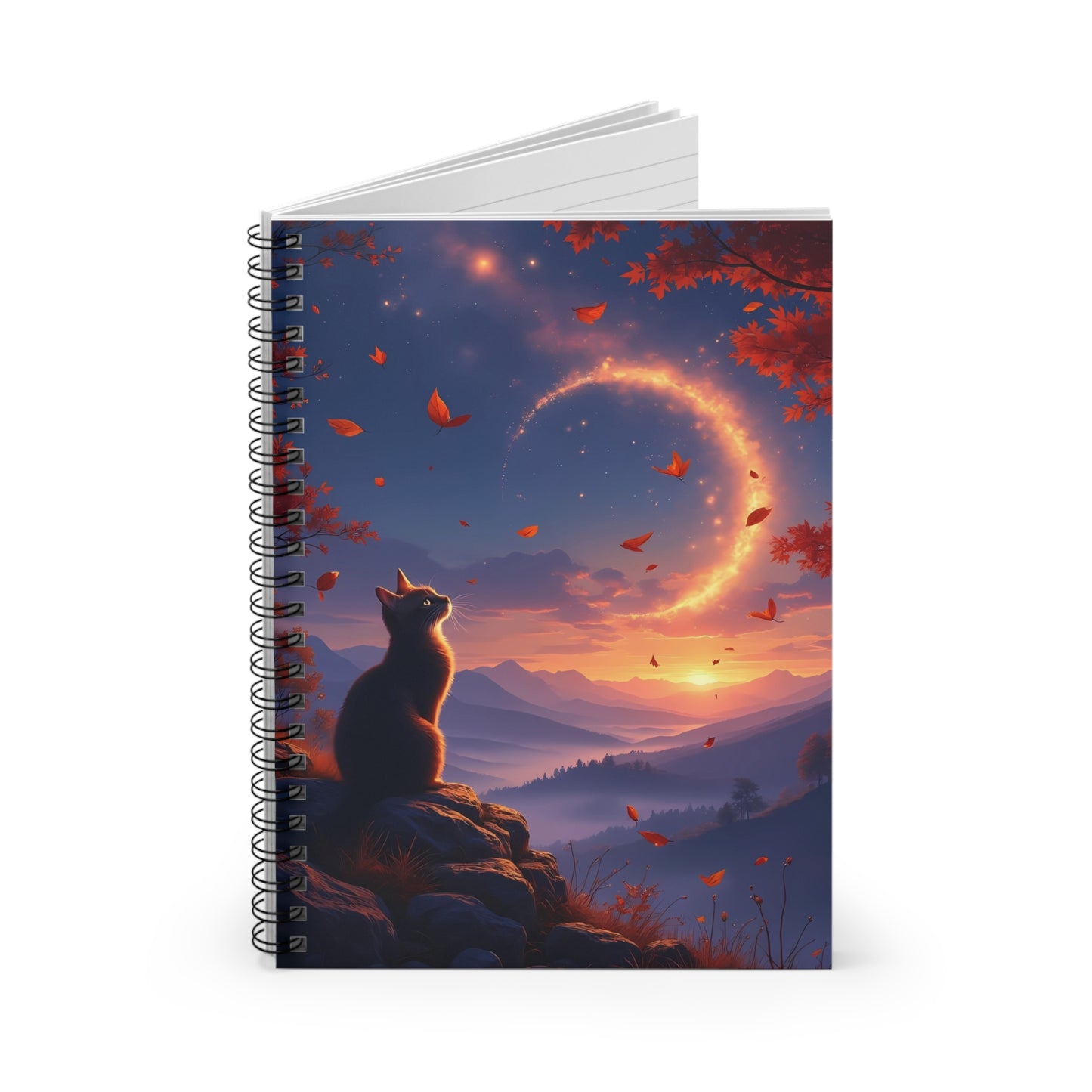 Autumn Cat Dreams – Moonlit Whispers Spiral Journal