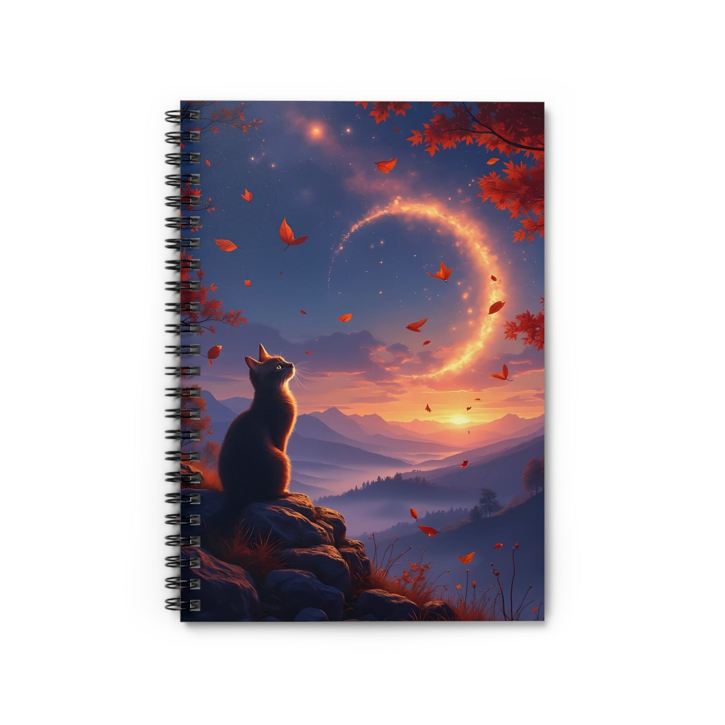 Autumn Cat Dreams – Moonlit Whispers Spiral Journal