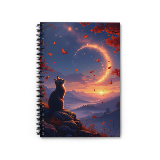 Autumn Cat Dreams – Moonlit Whispers Spiral Journal