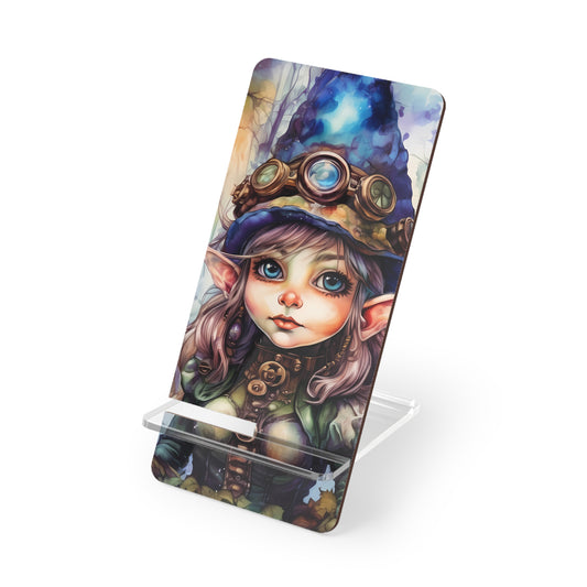 Prismveil Gnomes – Elowen, The Crystalbloom Seer Mobile Phone Stand