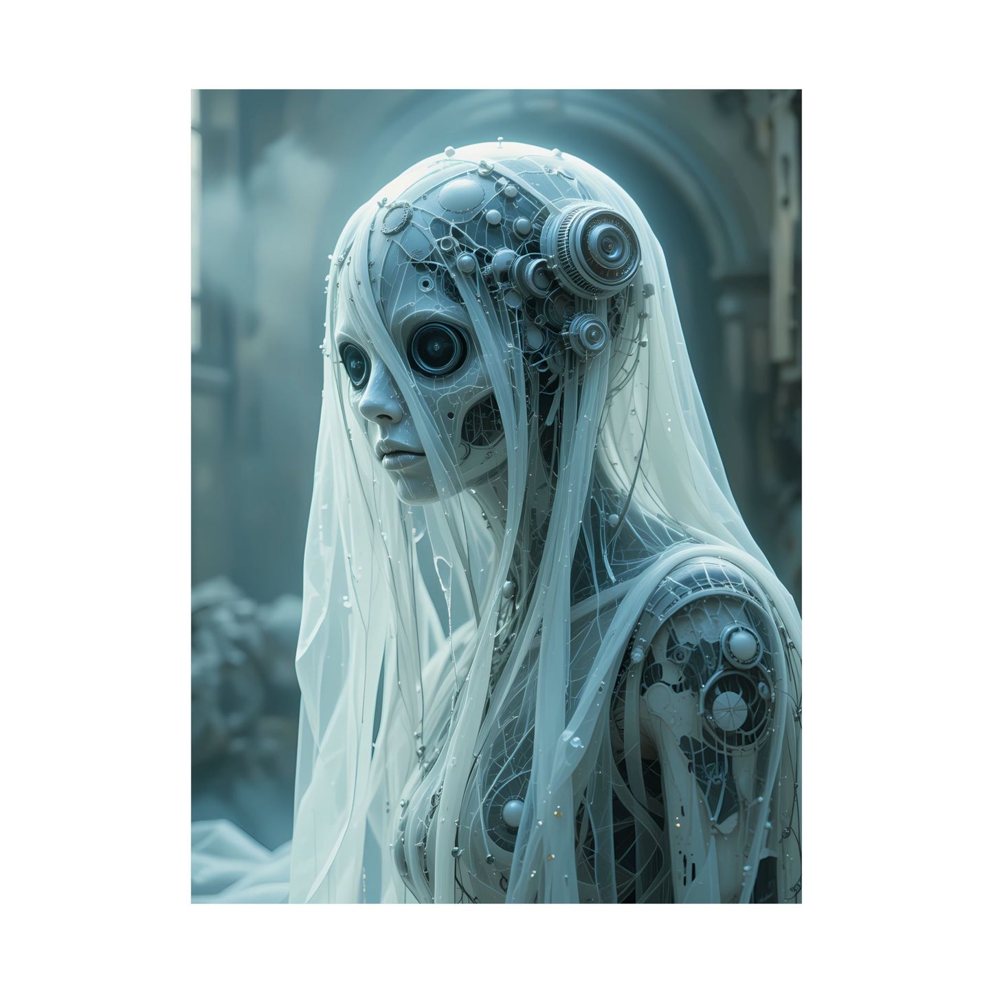Ghosts of the Machine: Hollow Sentinel – Poster (8x10, 12x16, 16x20)