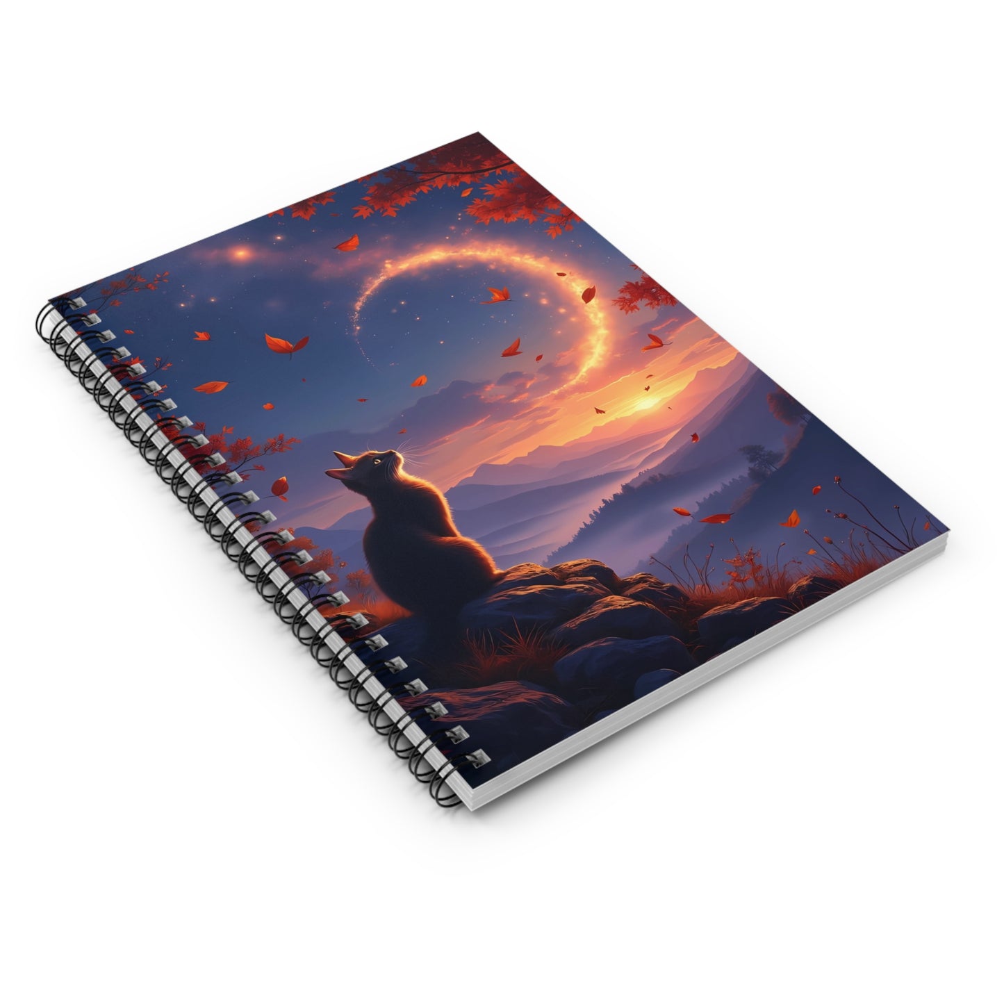 Autumn Cat Dreams – Moonlit Whispers Spiral Journal