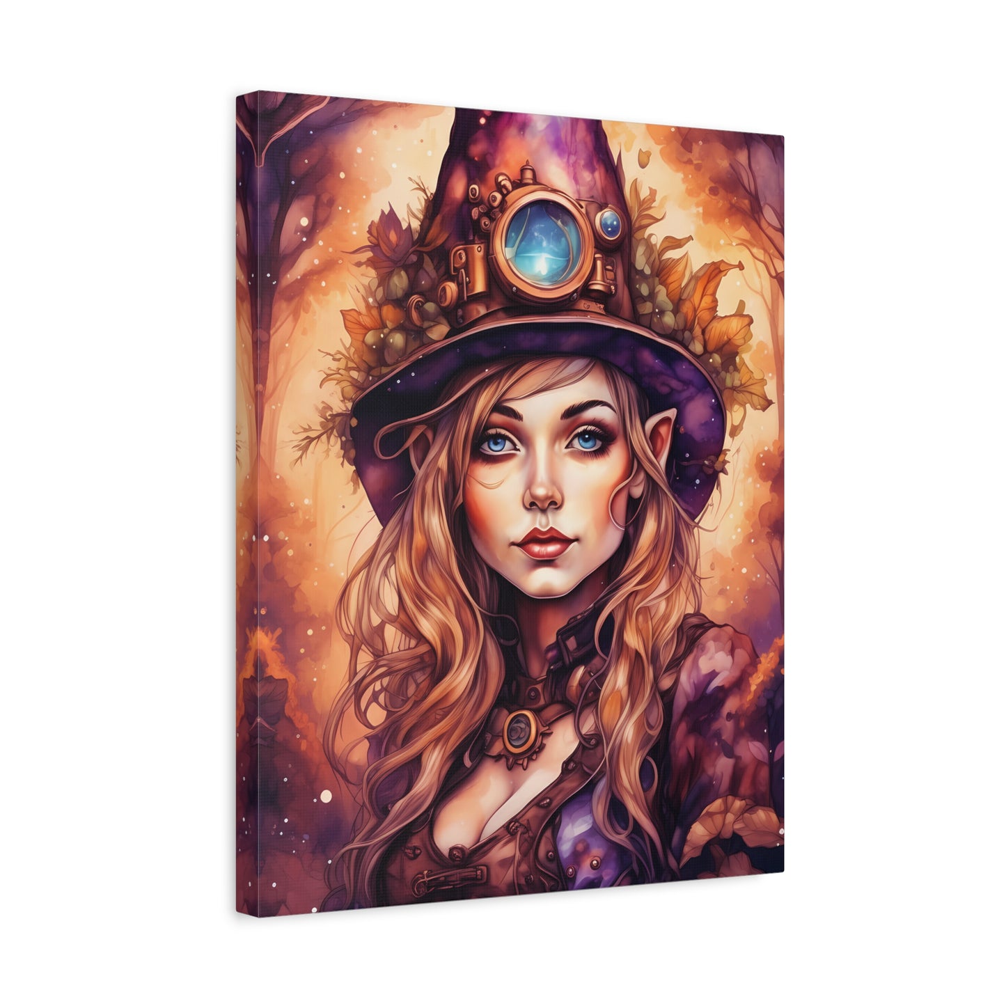 Prismveil Gnomes – Liora, The Lantern Bearer Canvas Print (12x16, 16x20, 18x24)