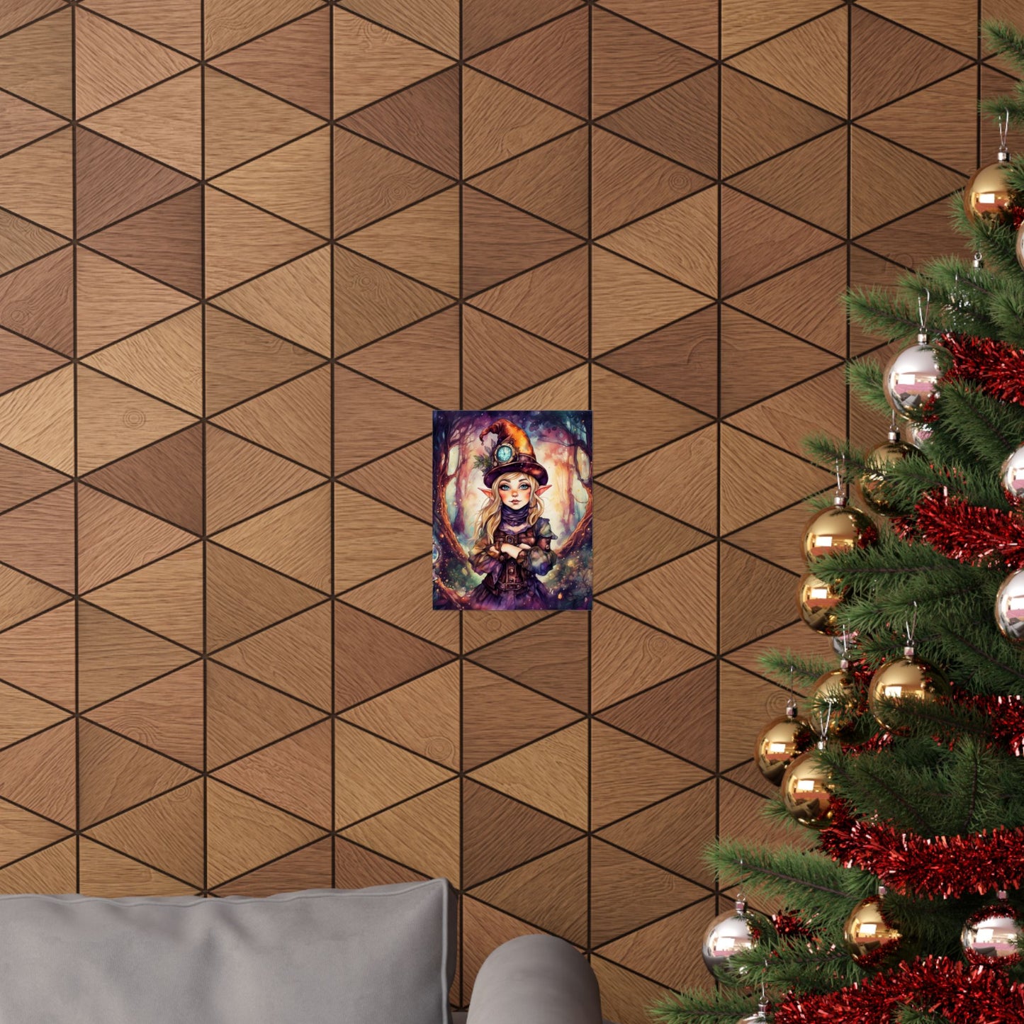 Prismveil Gnomes – Nyxie, Keeper of the Luminous Tapestry Poster (8x10, 12x16, 16x20)