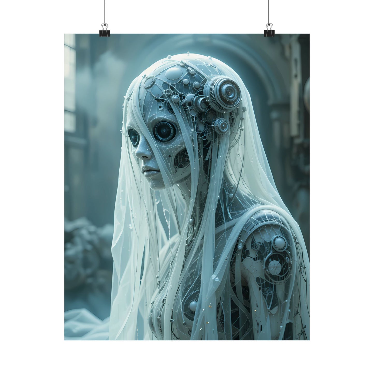 Ghosts of the Machine: Hollow Sentinel – Poster (8x10, 12x16, 16x20)