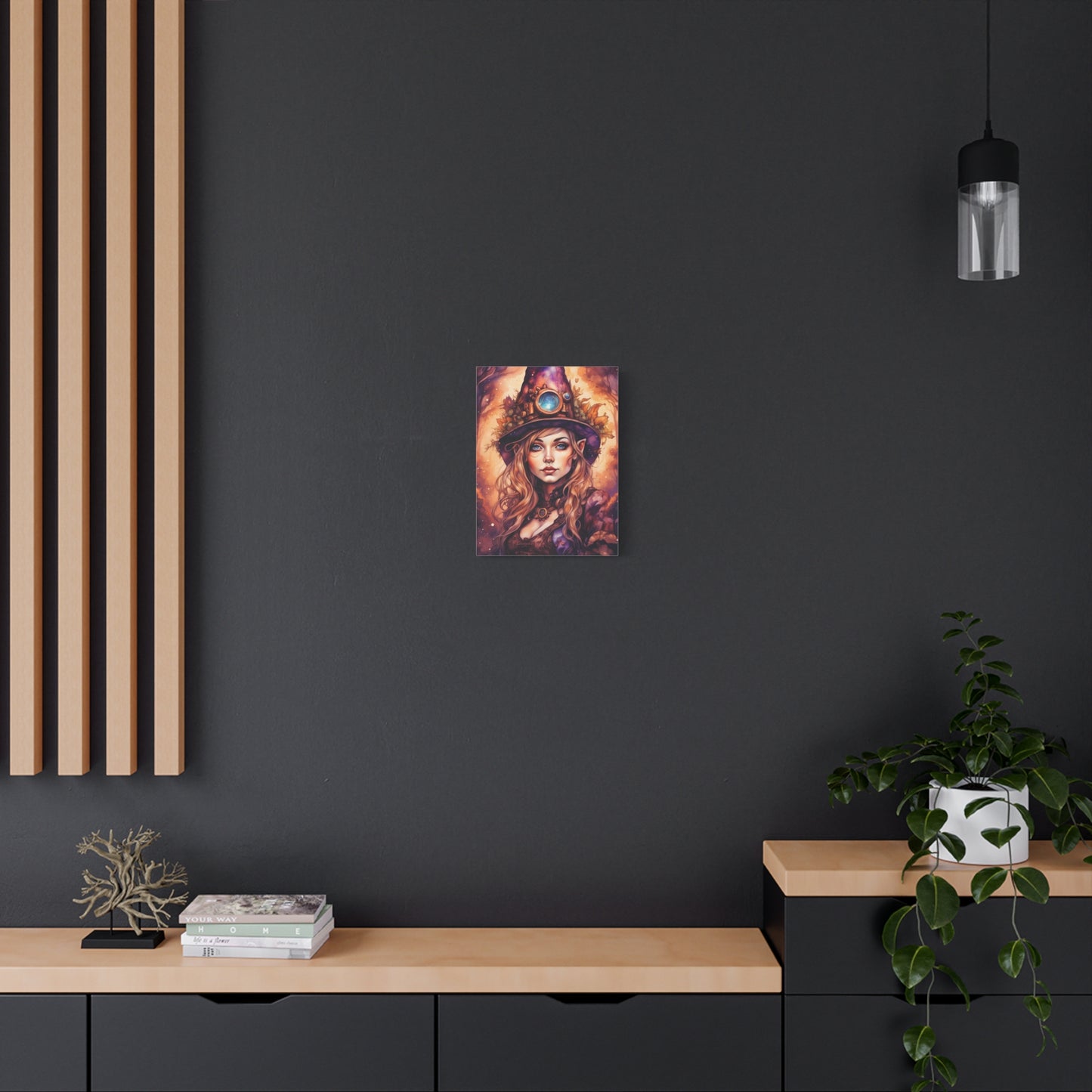 Prismveil Gnomes – Liora, The Lantern Bearer Canvas Print (12x16, 16x20, 18x24)