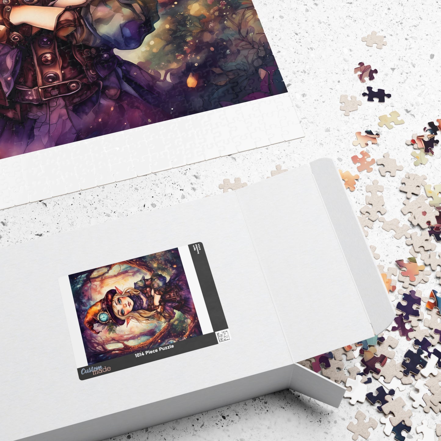 Prismveil Gnomes – Nyxie, Keeper of the Luminous Tapestry Puzzle (520 or 1014 Pieces)