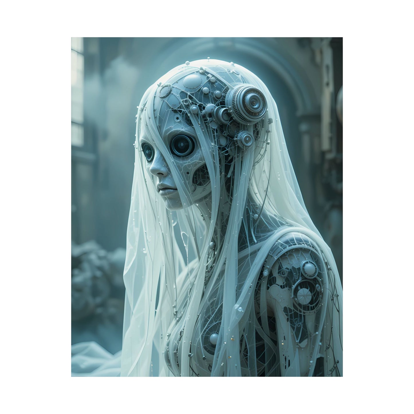 Ghosts of the Machine: Hollow Sentinel – Poster (8x10, 12x16, 16x20)