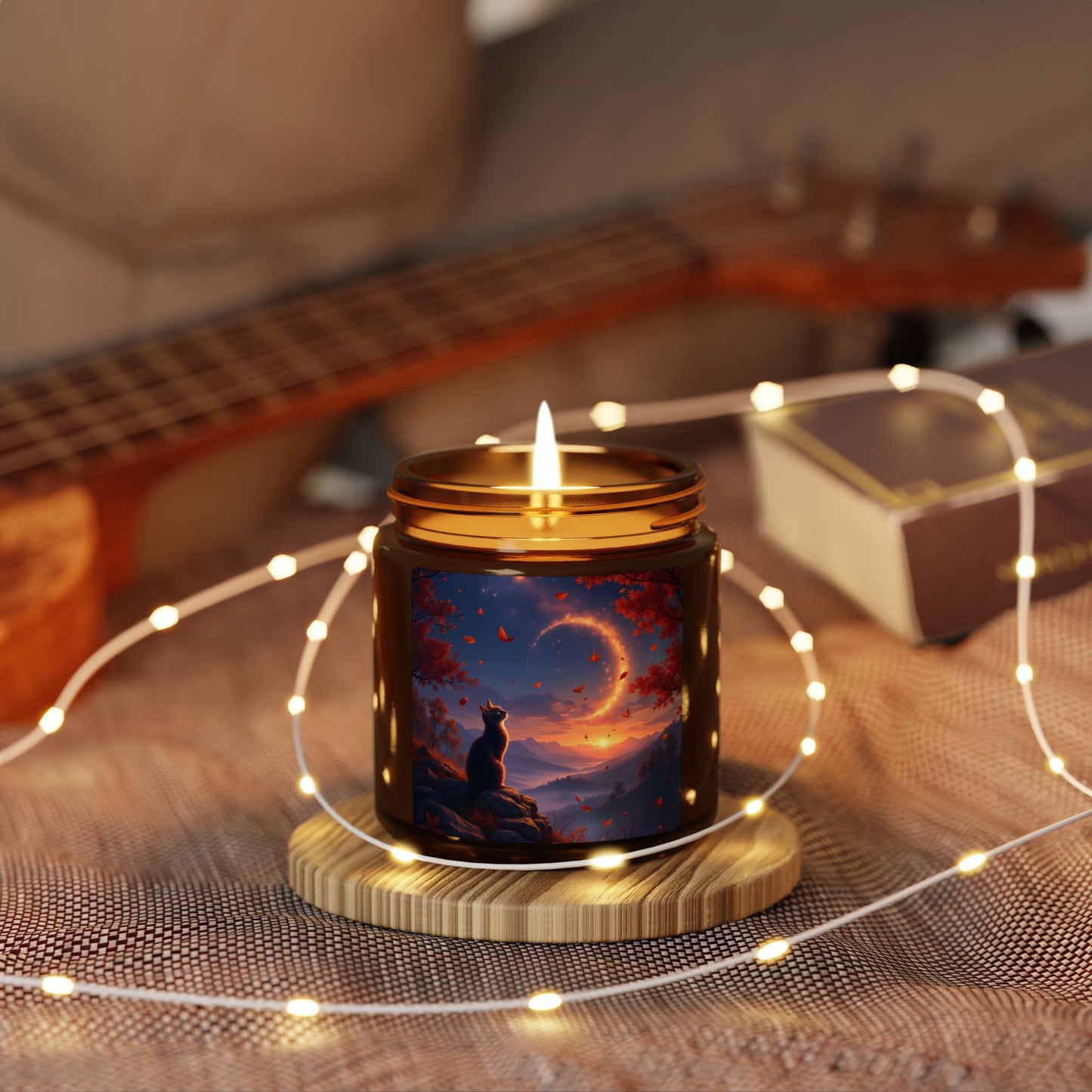 Autumn Cat Dreams – Moonlit Whispers Candle (4oz and 9oz)