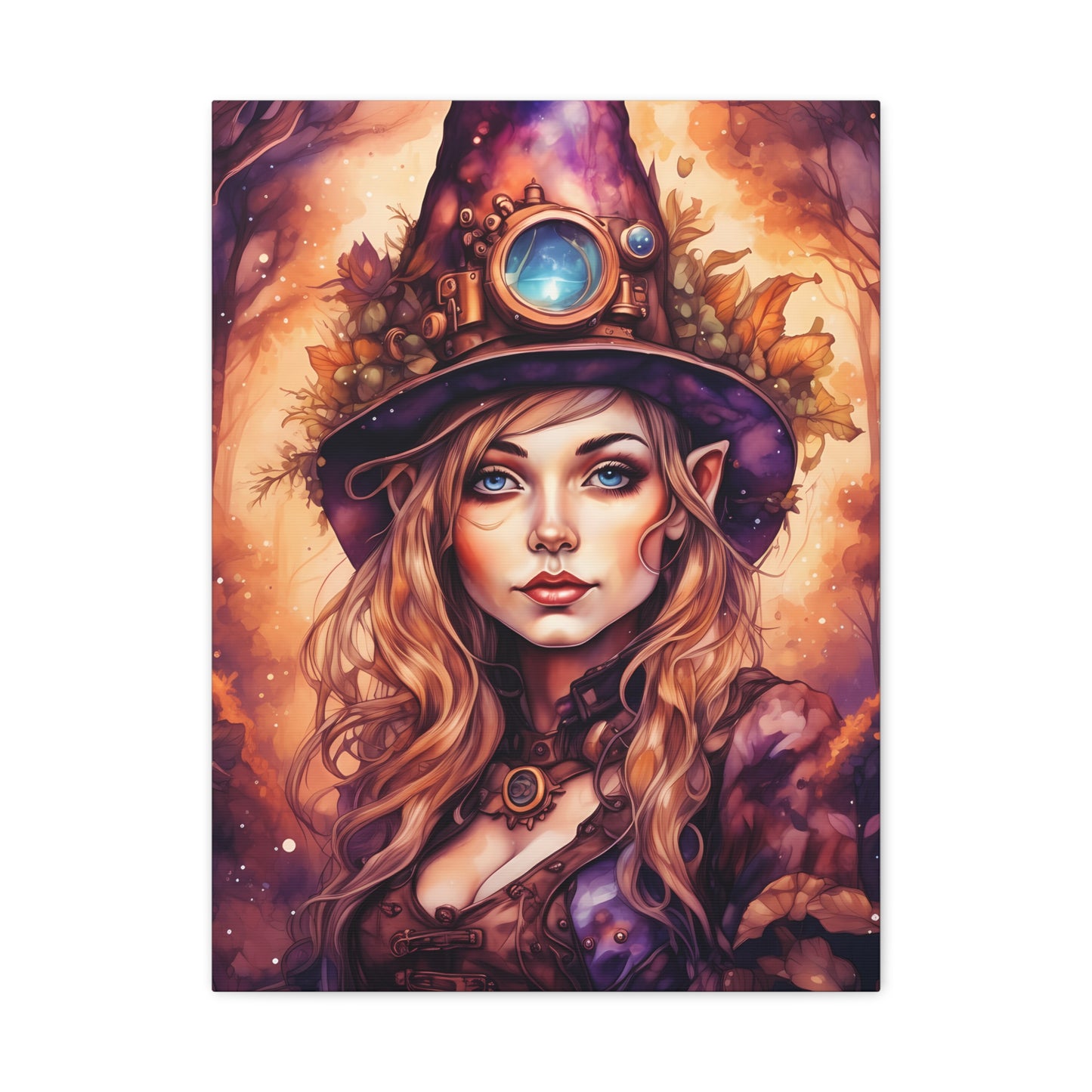 Prismveil Gnomes – Liora, The Lantern Bearer Canvas Print (12x16, 16x20, 18x24)