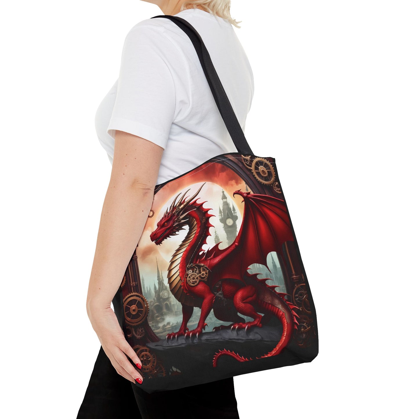 Whispers of the Veilspire – Rezik Tote Bag (16x16)