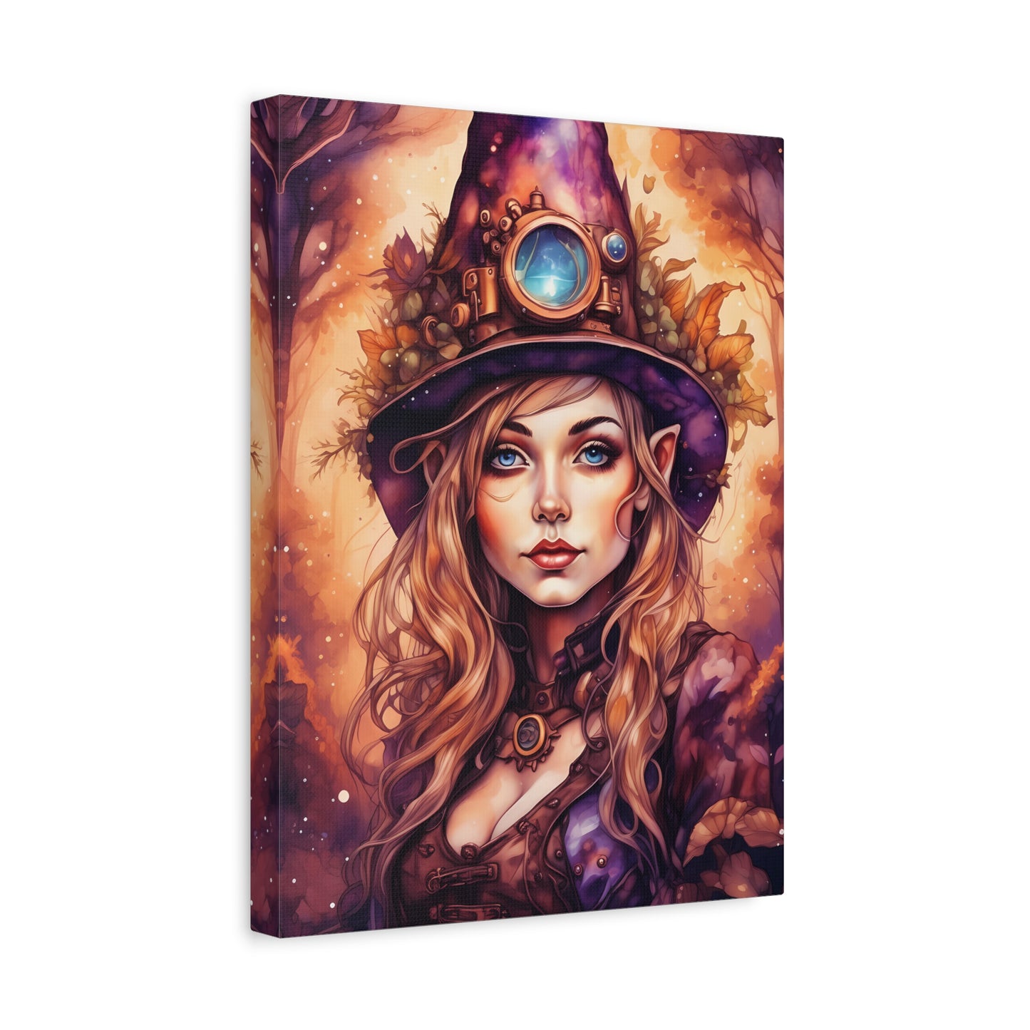 Prismveil Gnomes – Liora, The Lantern Bearer Canvas Print (12x16, 16x20, 18x24)