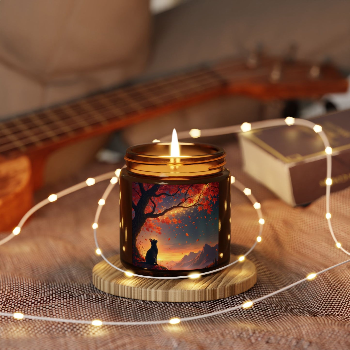 Autumn Cat Dreams – Starlit Guardian Candle (4oz and 9oz)