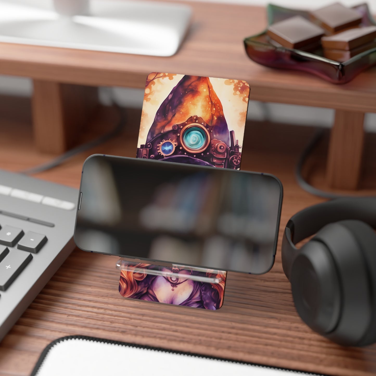 Prismveil Gnomes – Vaelith, The Prismwood Oracle Mobile Phone Stand