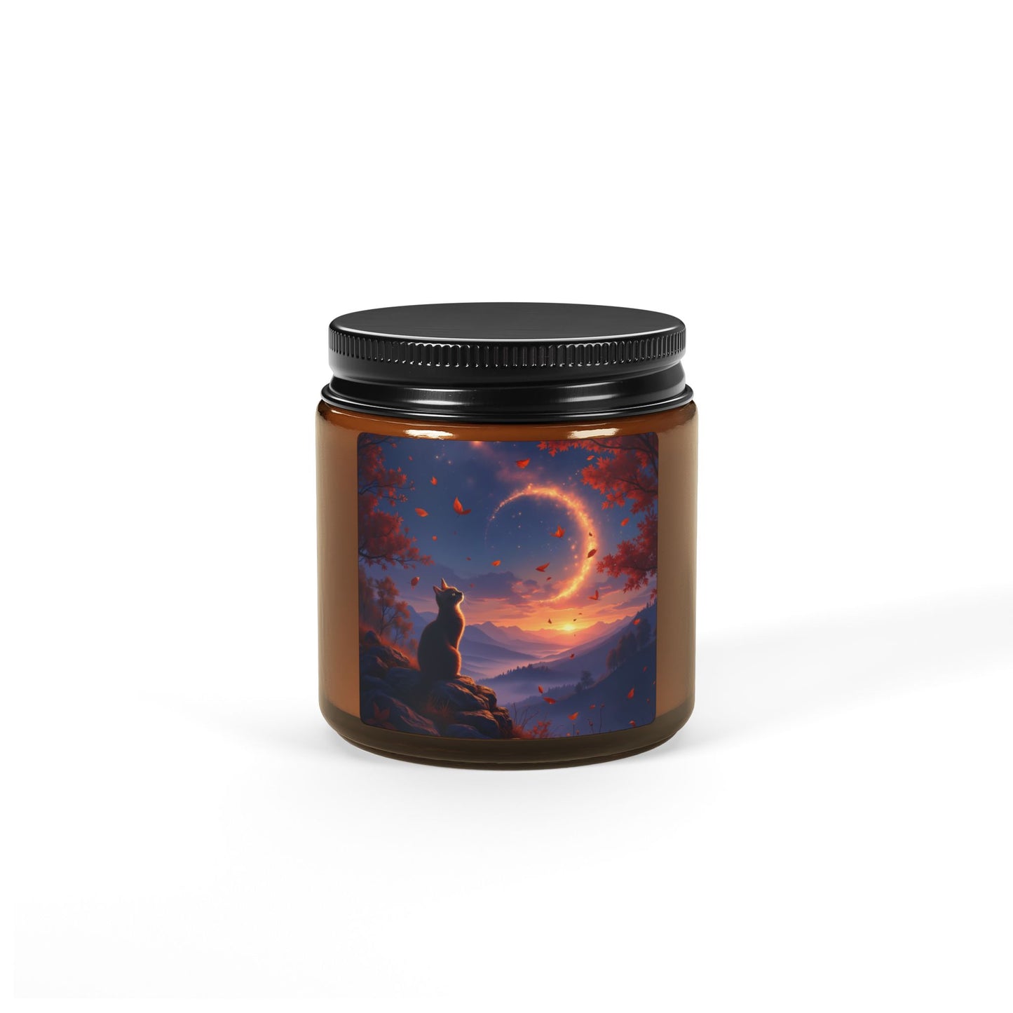 Autumn Cat Dreams – Moonlit Whispers Candle (4oz and 9oz)