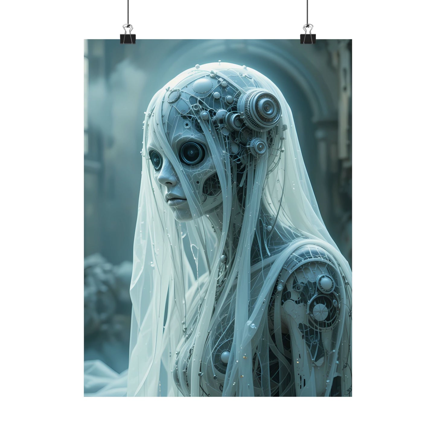 Ghosts of the Machine: Hollow Sentinel – Poster (8x10, 12x16, 16x20)