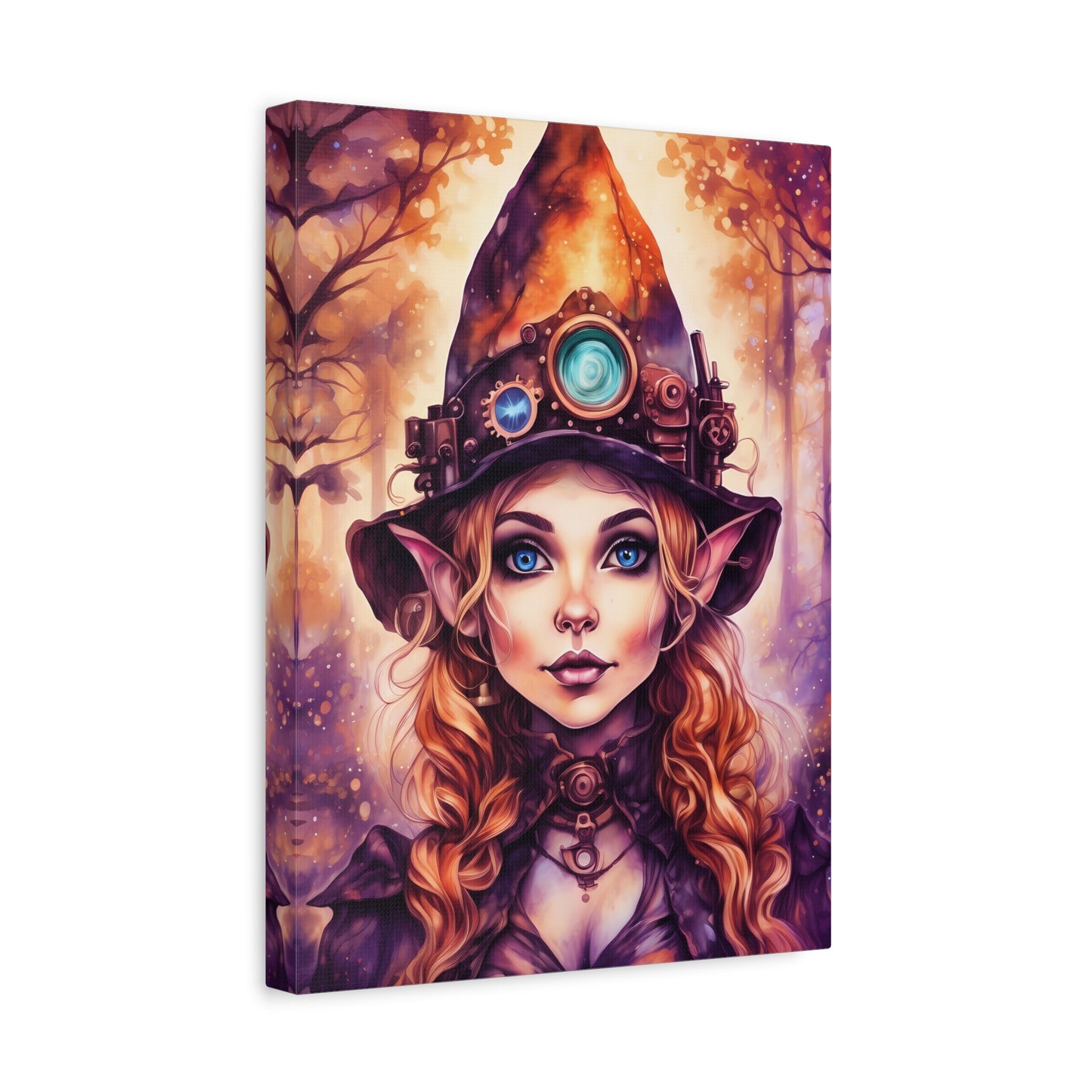 Prismveil Gnomes – Vaelith, The Prismwood Oracle Canvas Print (12x16, 16x20, 18x24)