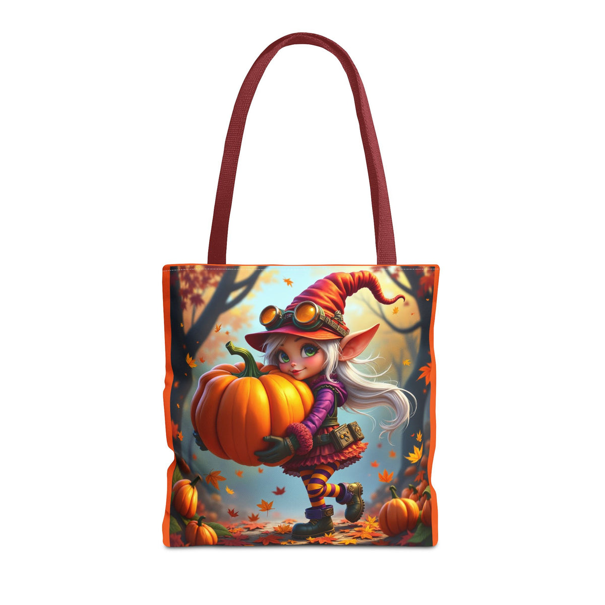 Whimsical Fall Tote Bag, Pumpkin Lover's Gift, Autumn Vibes, Perfect for Groceries, Market Bag, Halloween Decor
