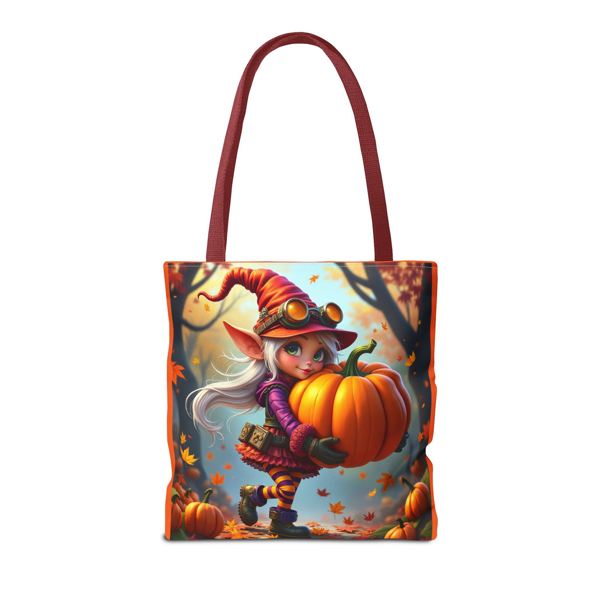 Whimsical Fall Tote Bag, Pumpkin Lover's Gift, Autumn Vibes, Perfect for Groceries, Market Bag, Halloween Decor