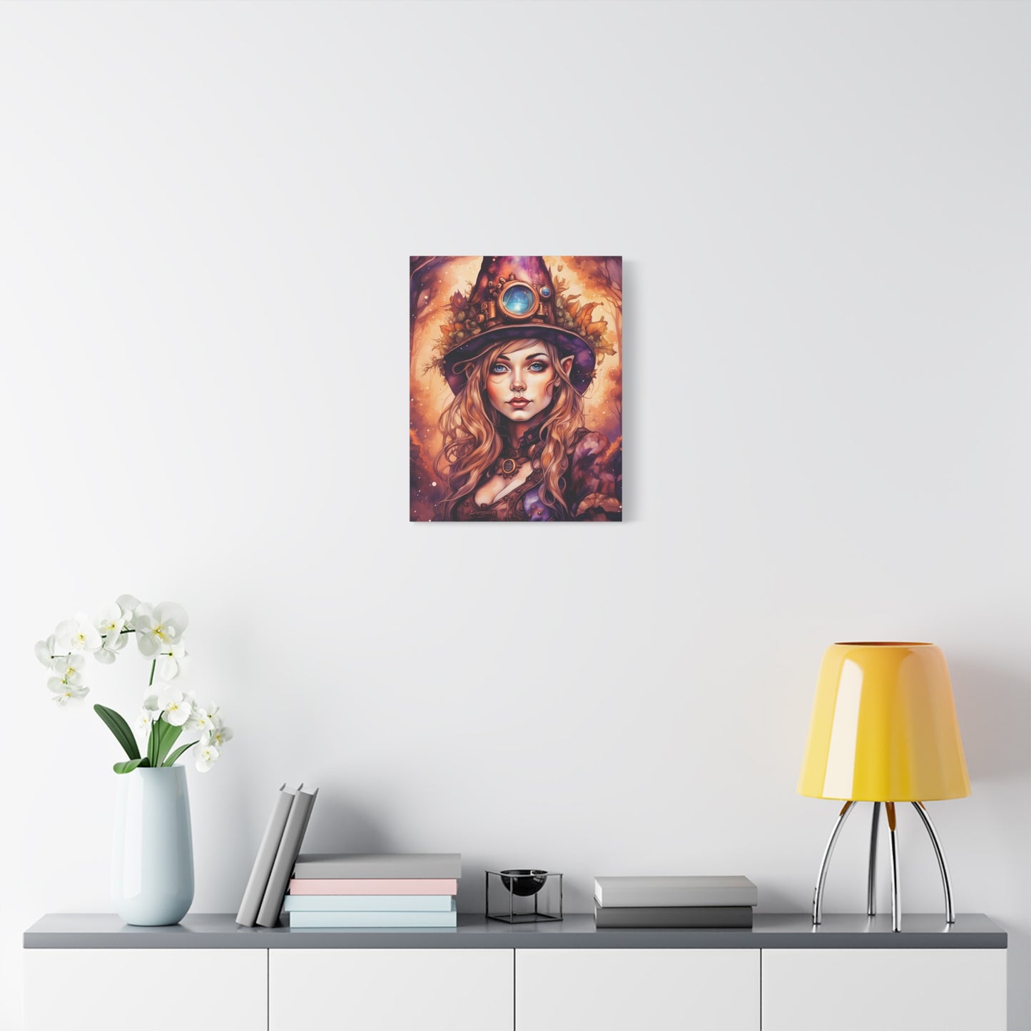 Prismveil Gnomes – Liora, The Lantern Bearer Canvas Print (12x16, 16x20, 18x24)