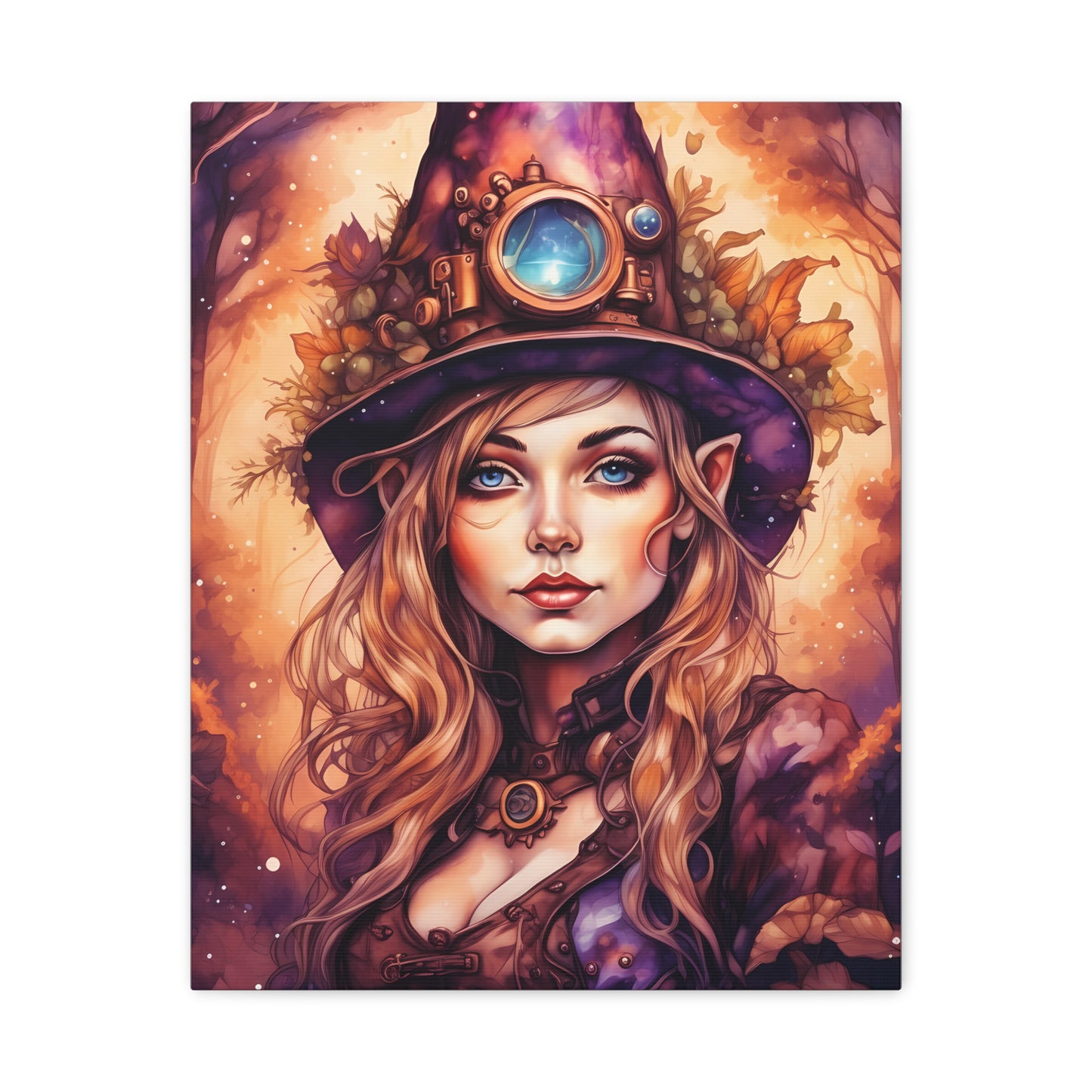 Prismveil Gnomes – Liora, The Lantern Bearer Canvas Print (12x16, 16x20, 18x24)