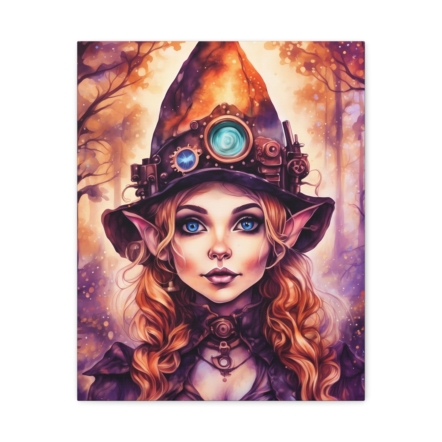 Prismveil Gnomes – Vaelith, The Prismwood Oracle Canvas Print (12x16, 16x20, 18x24)